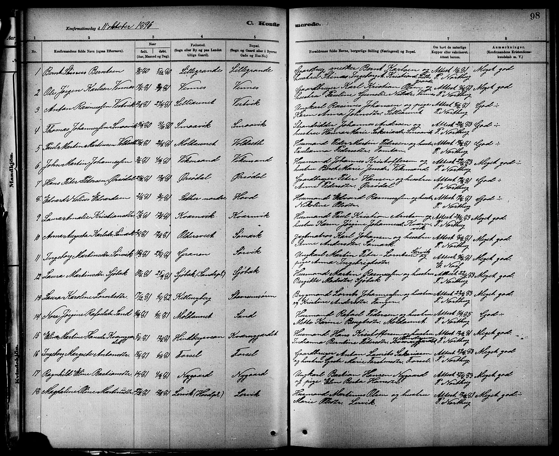 Ministerialprotokoller, klokkerbøker og fødselsregistre - Nord-Trøndelag, SAT/A-1458/744/L0423: Klokkerbok nr. 744C02, 1886-1905, s. 98
