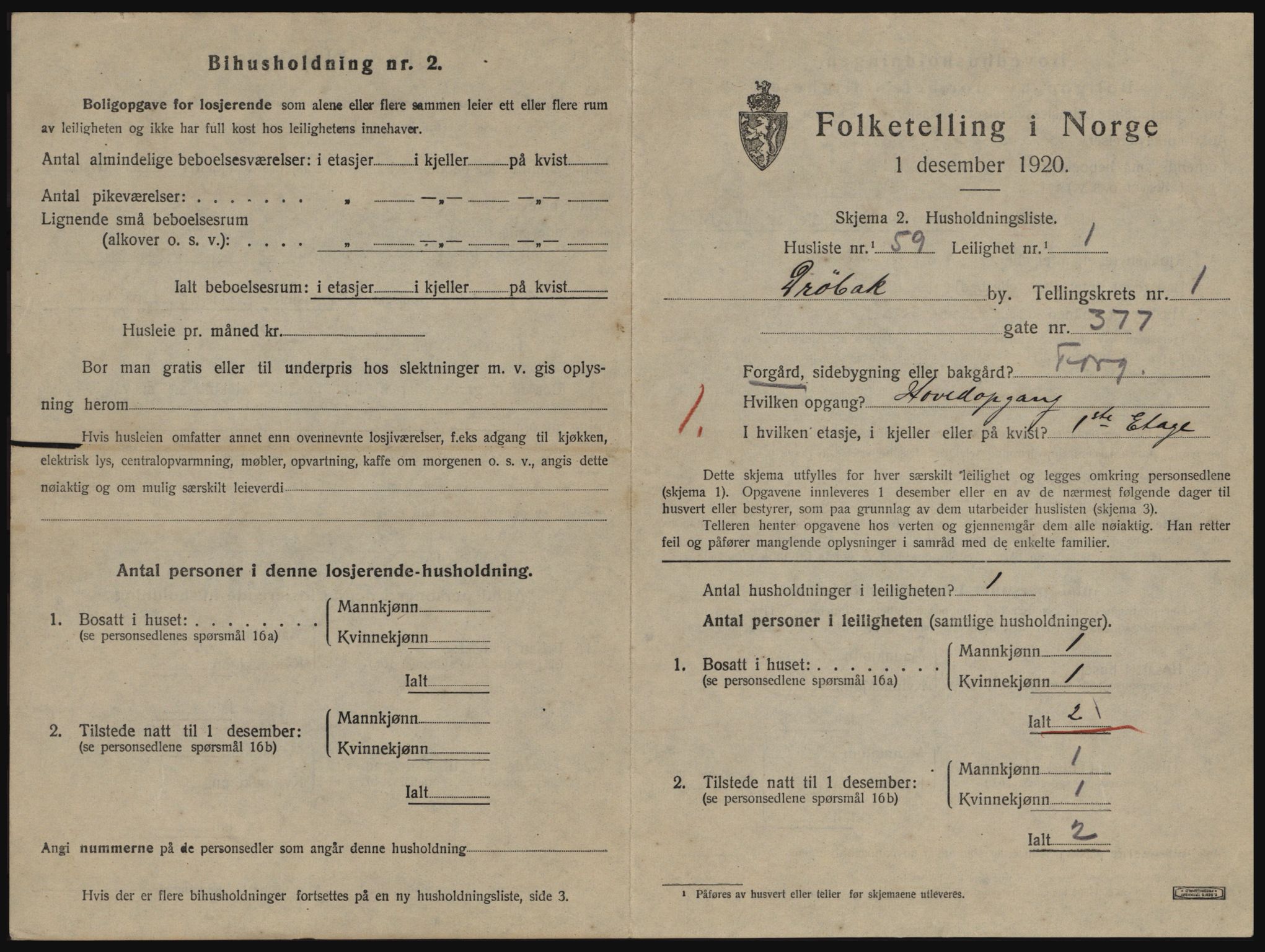 SAO, Folketelling 1920 for 0203 Drøbak kjøpstad, 1920, s. 925