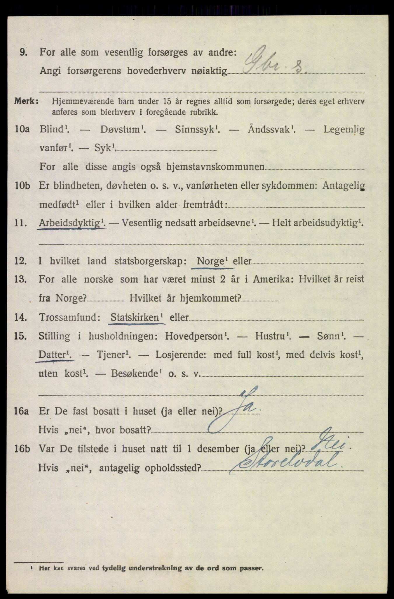 SAH, Folketelling 1920 for 0437 Tynset herred, 1920, s. 1601