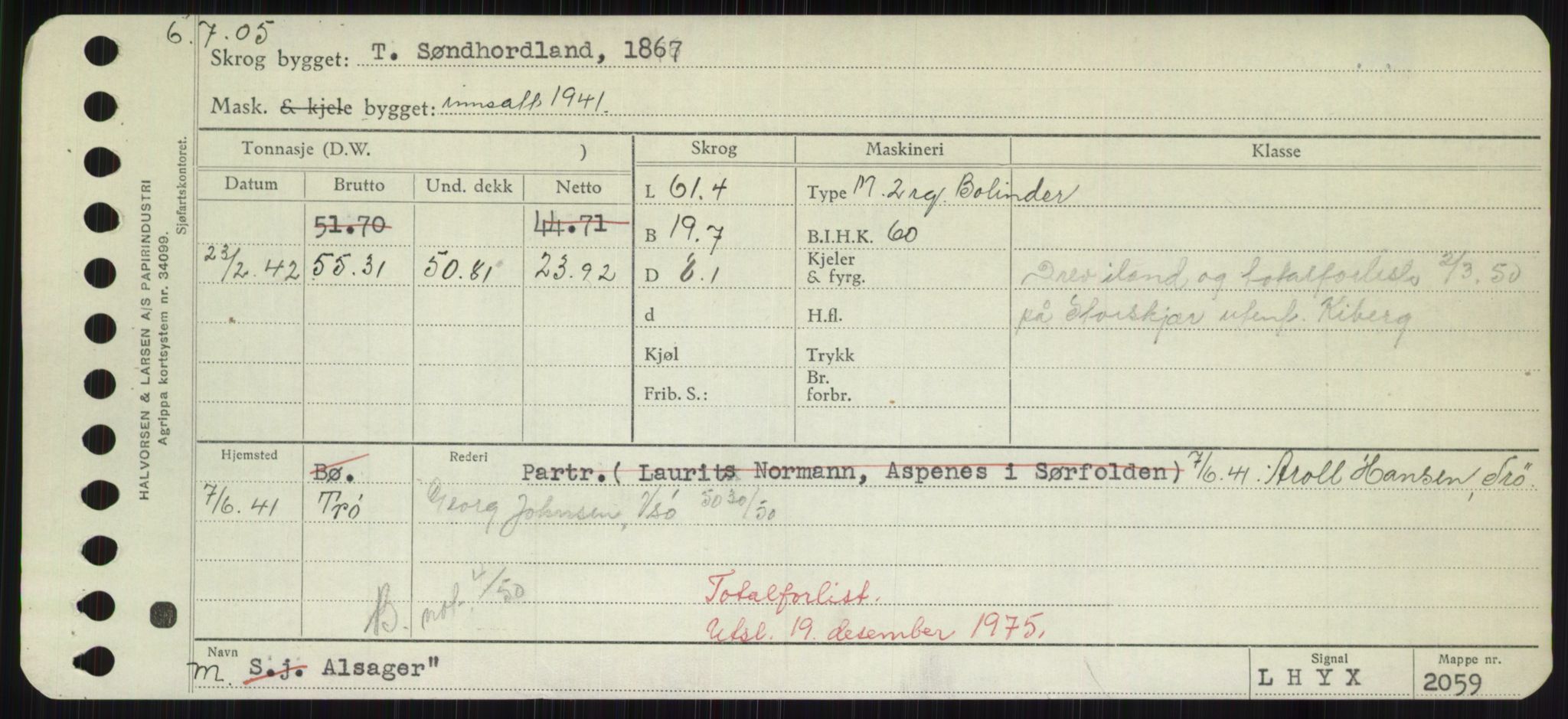 Sjøfartsdirektoratet med forløpere, Skipsmålingen, AV/RA-S-1627/H/Hd/L0001: Fartøy, A-Anv, s. 401