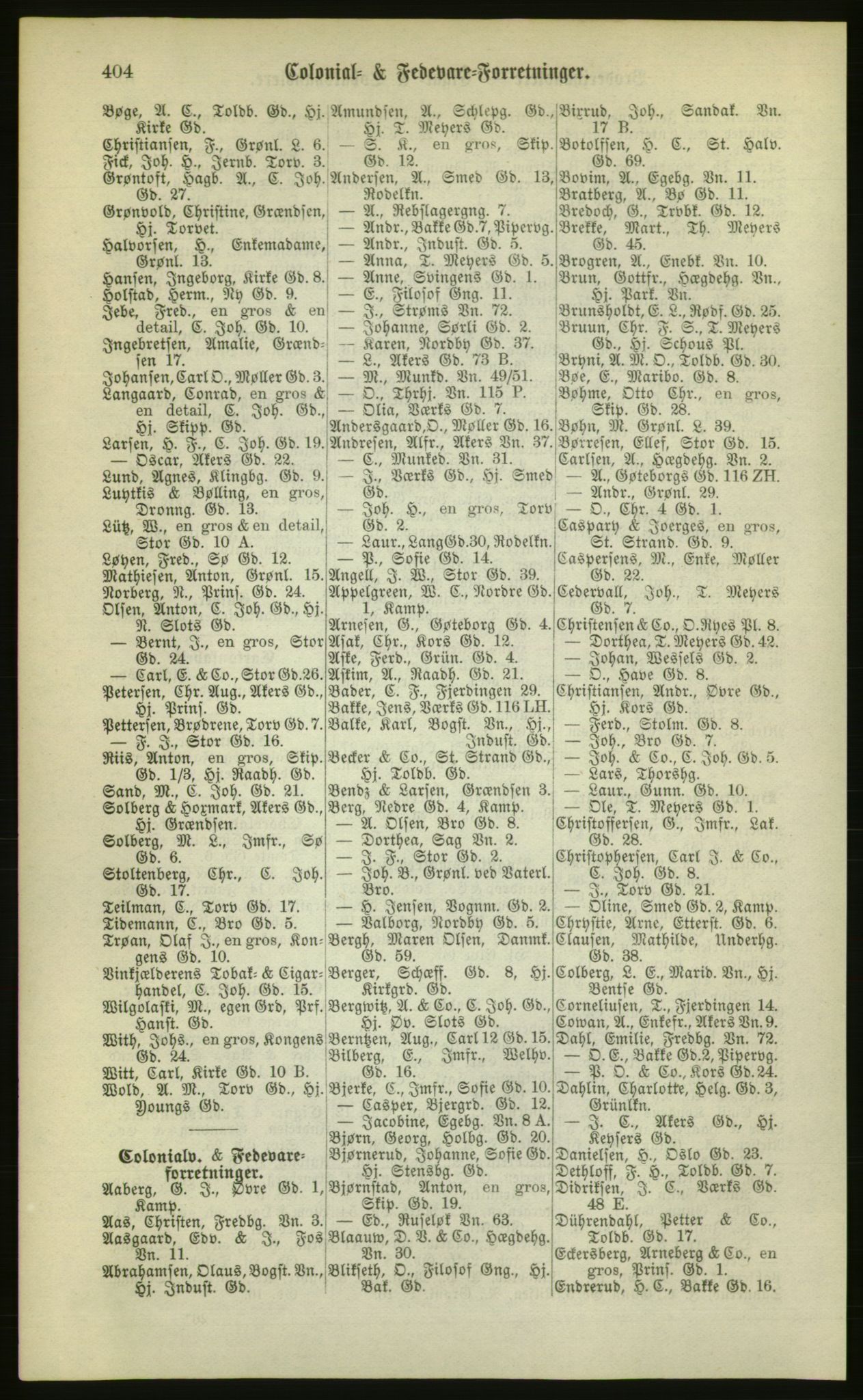 Kristiania/Oslo adressebok, PUBL/-, 1880, s. 404
