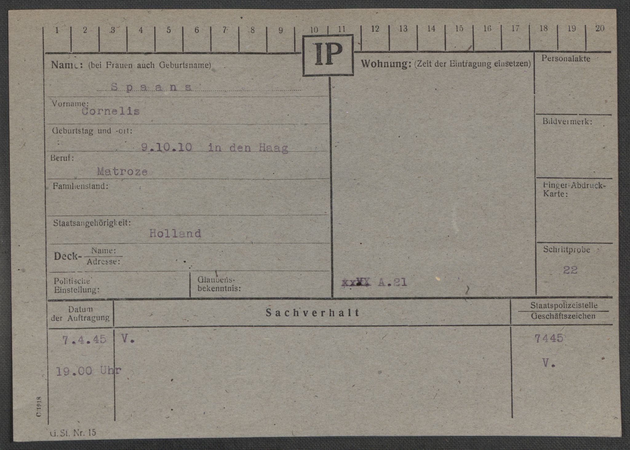 Befehlshaber der Sicherheitspolizei und des SD, AV/RA-RAFA-5969/E/Ea/Eaa/L0009: Register over norske fanger i Møllergata 19: Ru-Sy, 1940-1945, s. 1080