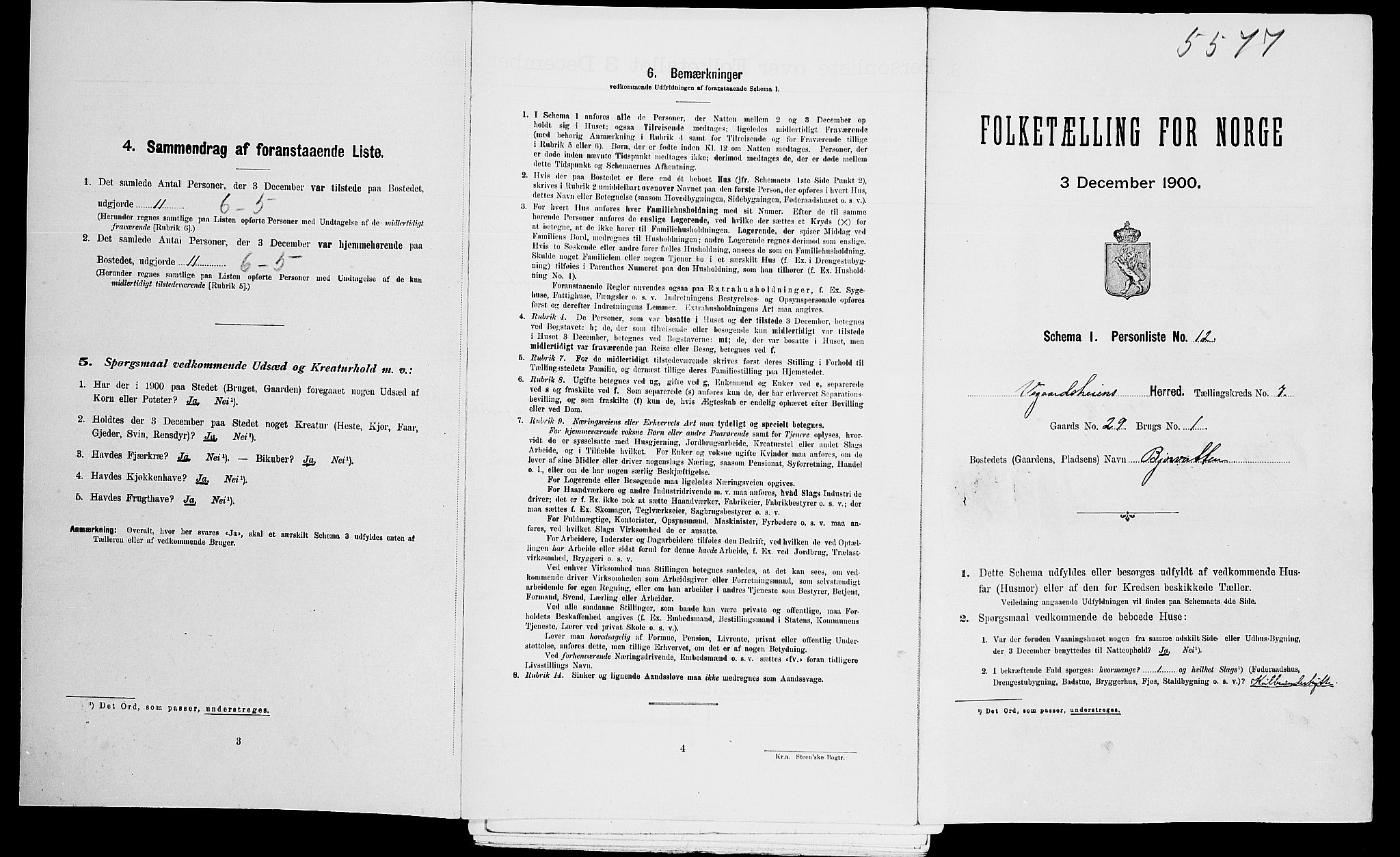 SAK, Folketelling 1900 for 0912 Vegårshei herred, 1900, s. 400