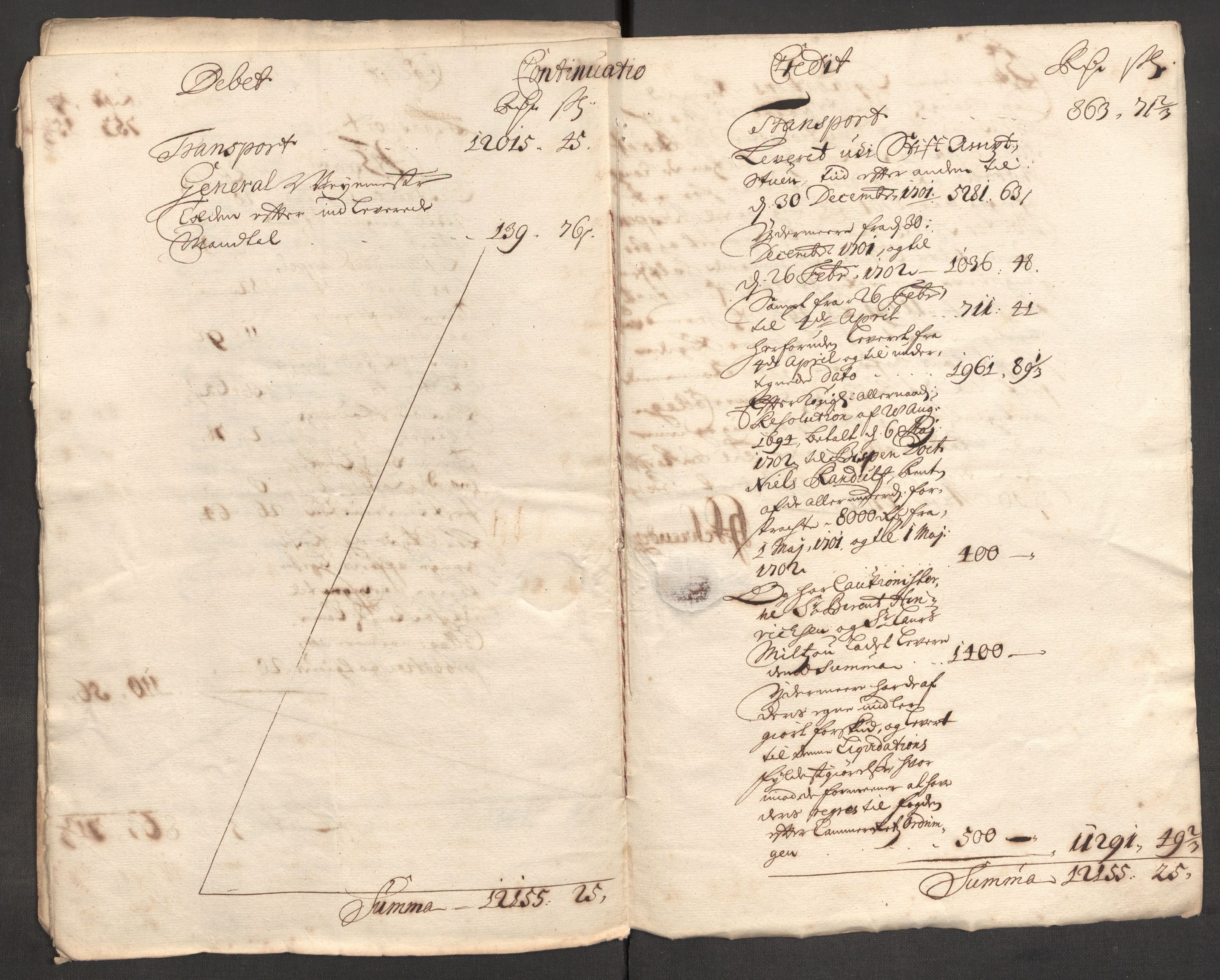 Rentekammeret inntil 1814, Reviderte regnskaper, Fogderegnskap, RA/EA-4092/R51/L3185: Fogderegnskap Nordhordland og Voss, 1700-1701, s. 266