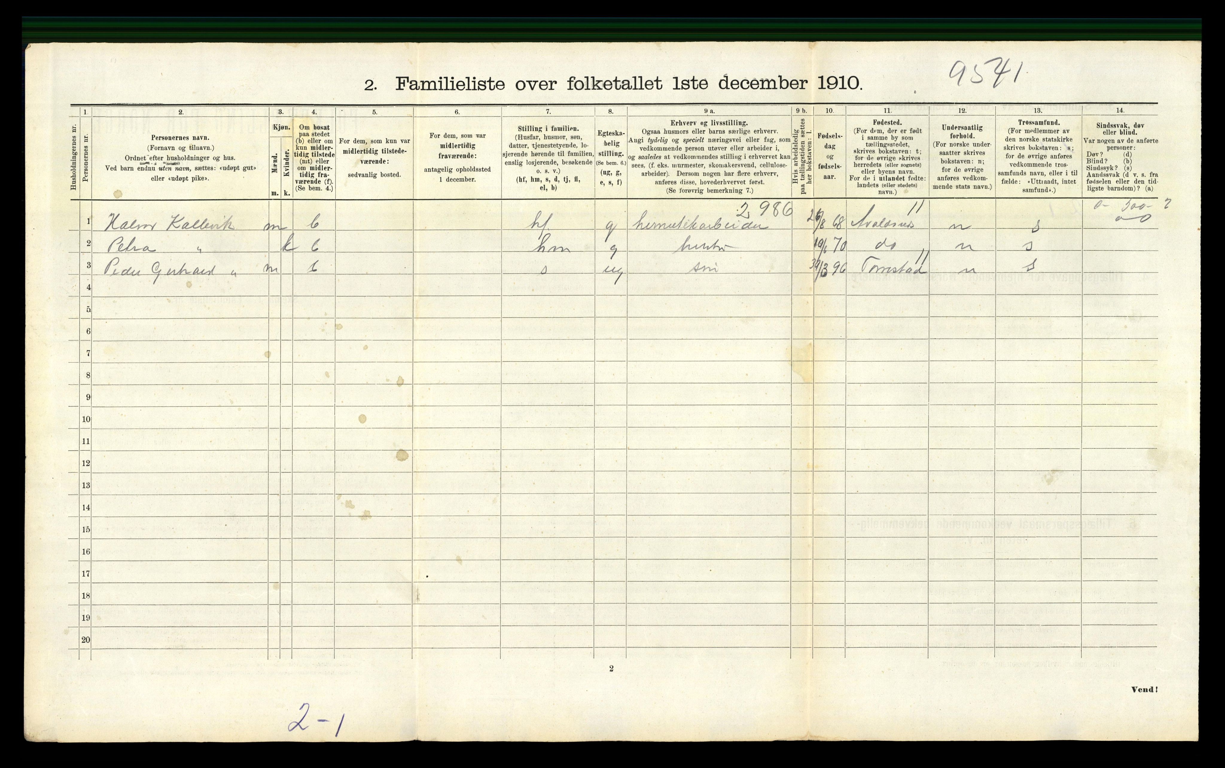 RA, Folketelling 1910 for 1106 Haugesund kjøpstad, 1910, s. 3993