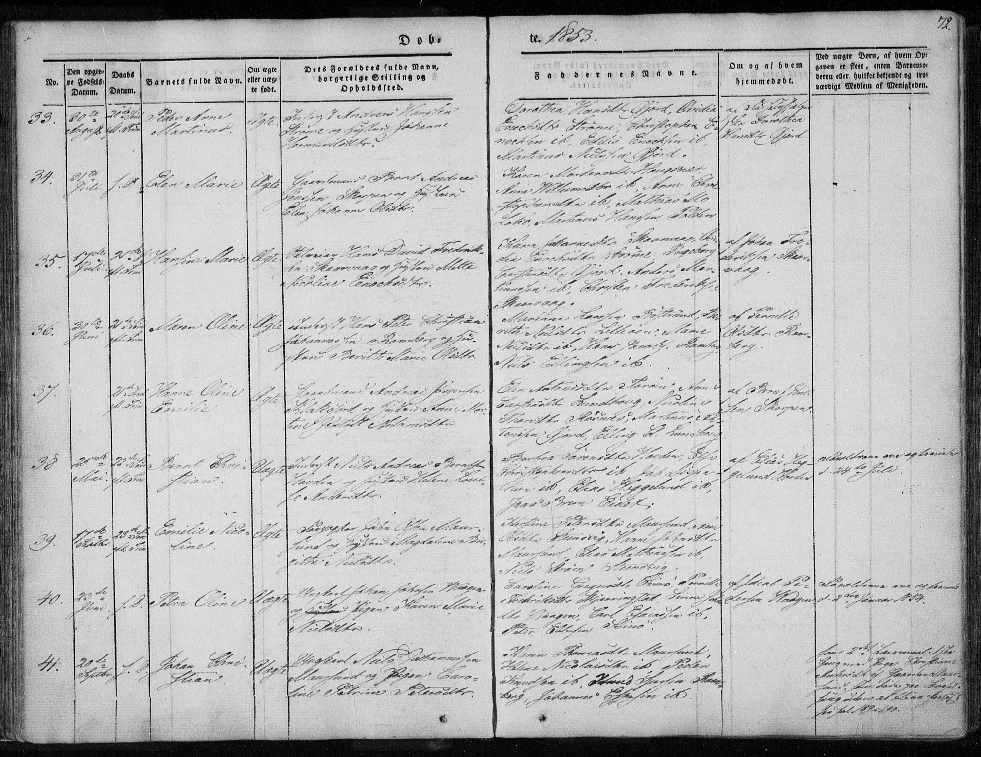 Ministerialprotokoller, klokkerbøker og fødselsregistre - Nordland, AV/SAT-A-1459/891/L1299: Ministerialbok nr. 891A04, 1841-1856, s. 72