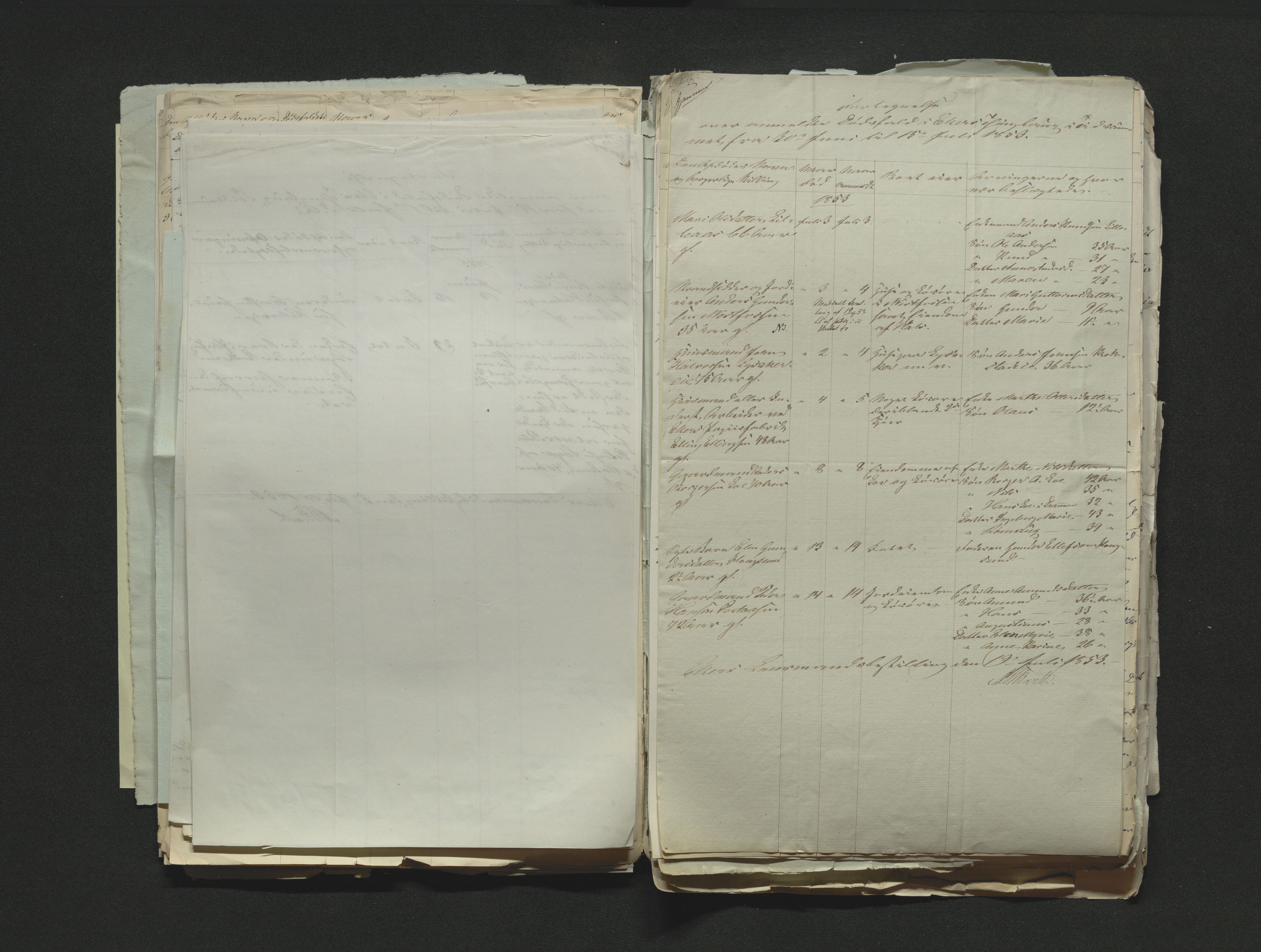 Eiker, Modum og Sigdal sorenskriveri, AV/SAKO-A-123/H/Ha/Hab/L0008: Dødsfallsmeldinger, 1850-1853