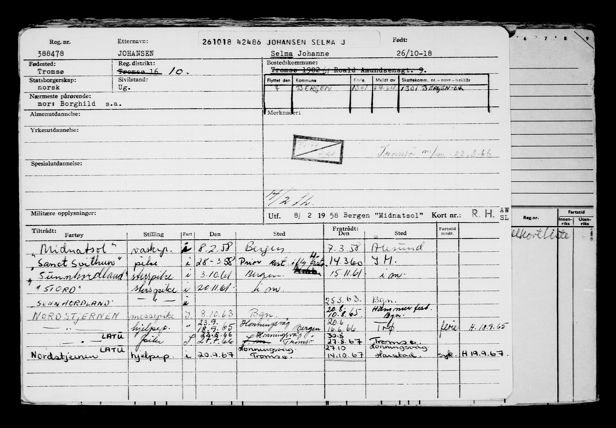 Direktoratet for sjømenn, AV/RA-S-3545/G/Gb/L0163: Hovedkort, 1918, s. 557