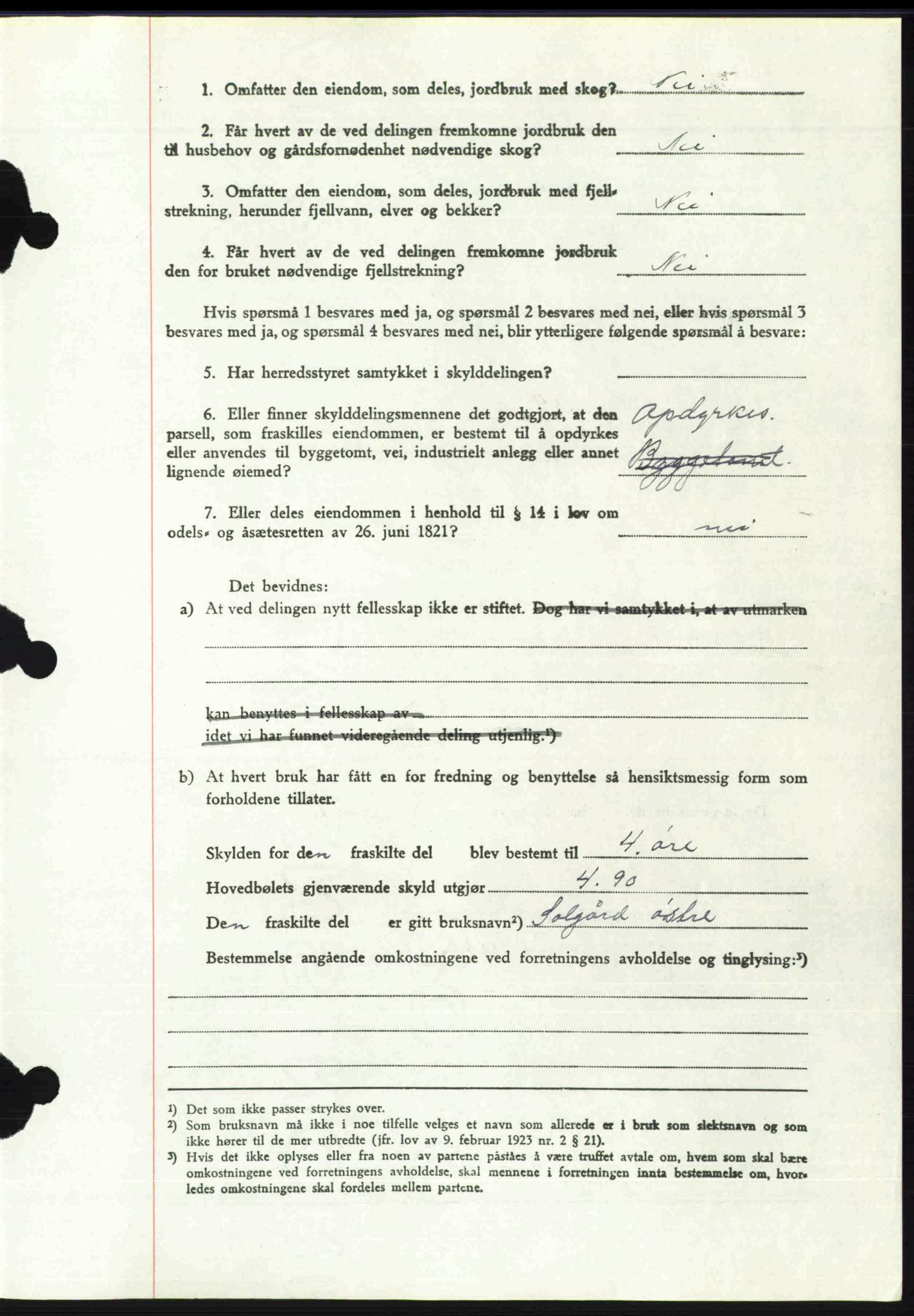 Toten tingrett, AV/SAH-TING-006/H/Hb/Hbc/L0006: Pantebok nr. Hbc-06, 1939-1939, Dagboknr: 2261/1939