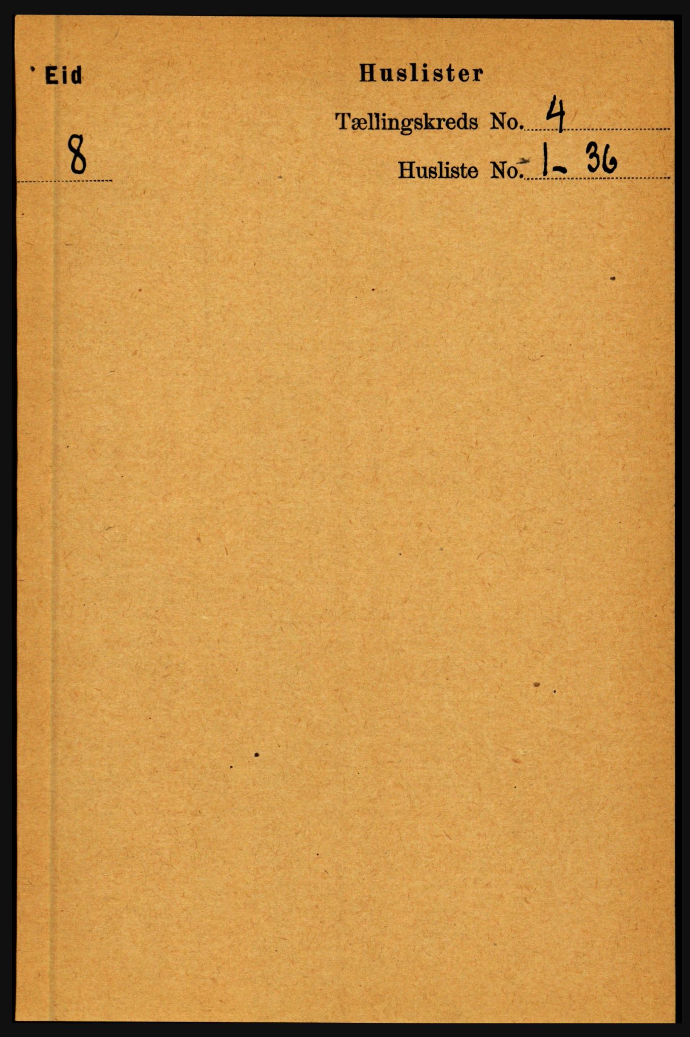 RA, Folketelling 1891 for 1443 Eid herred, 1891, s. 835