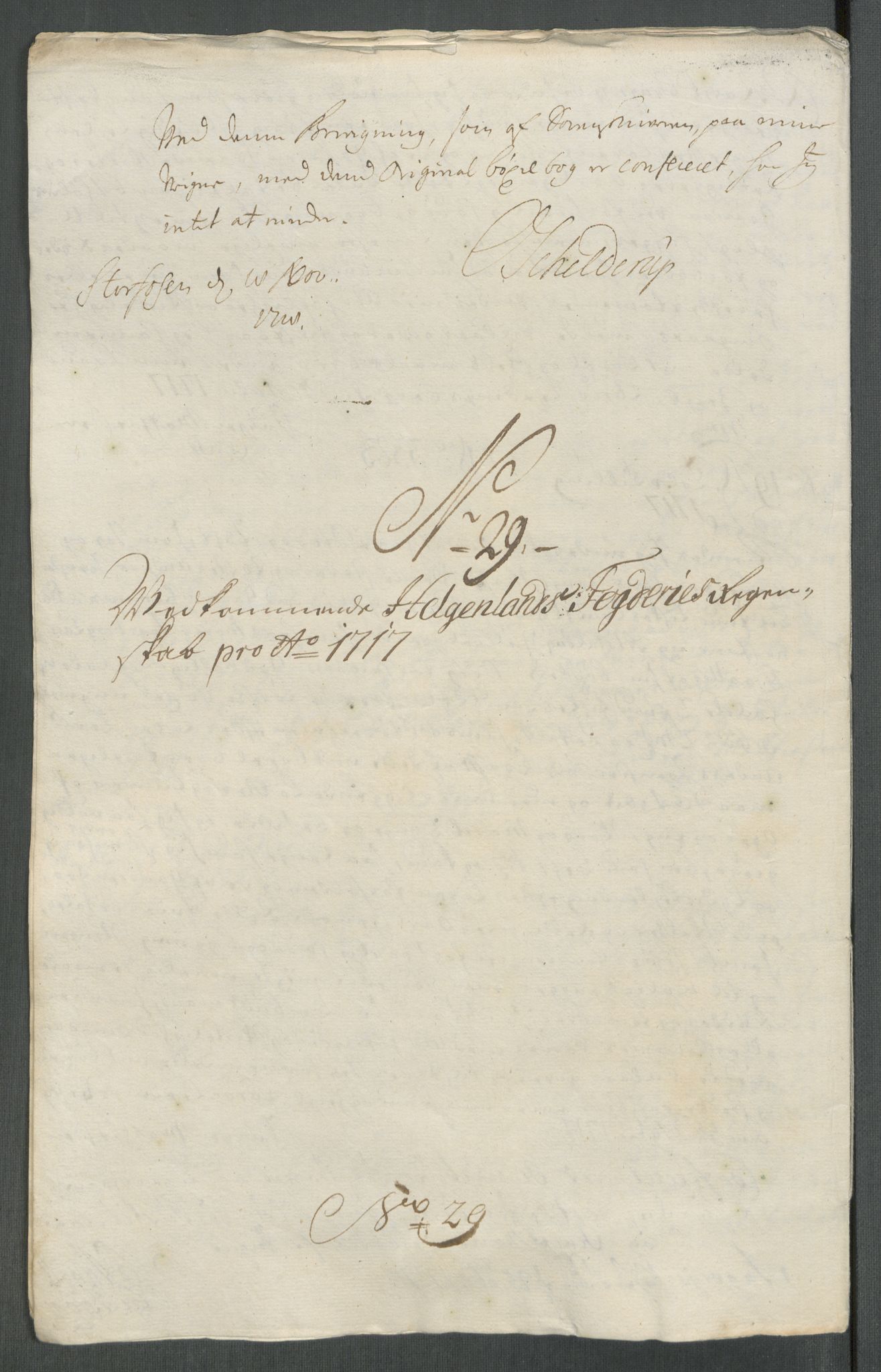 Rentekammeret inntil 1814, Reviderte regnskaper, Fogderegnskap, RA/EA-4092/R65/L4515: Fogderegnskap Helgeland, 1717, s. 273