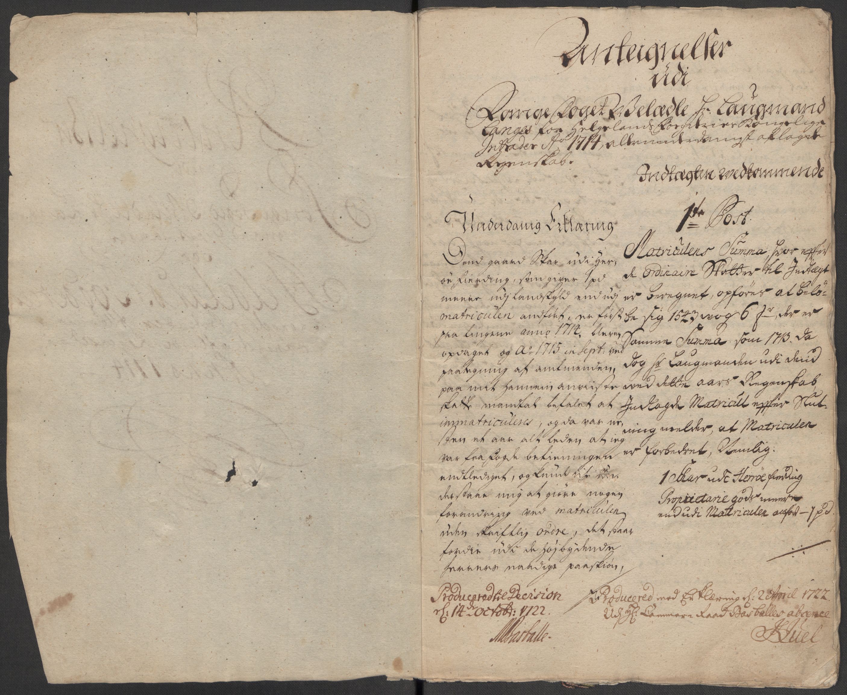 Rentekammeret inntil 1814, Reviderte regnskaper, Fogderegnskap, RA/EA-4092/R65/L4513: Fogderegnskap Helgeland, 1714-1715, s. 334