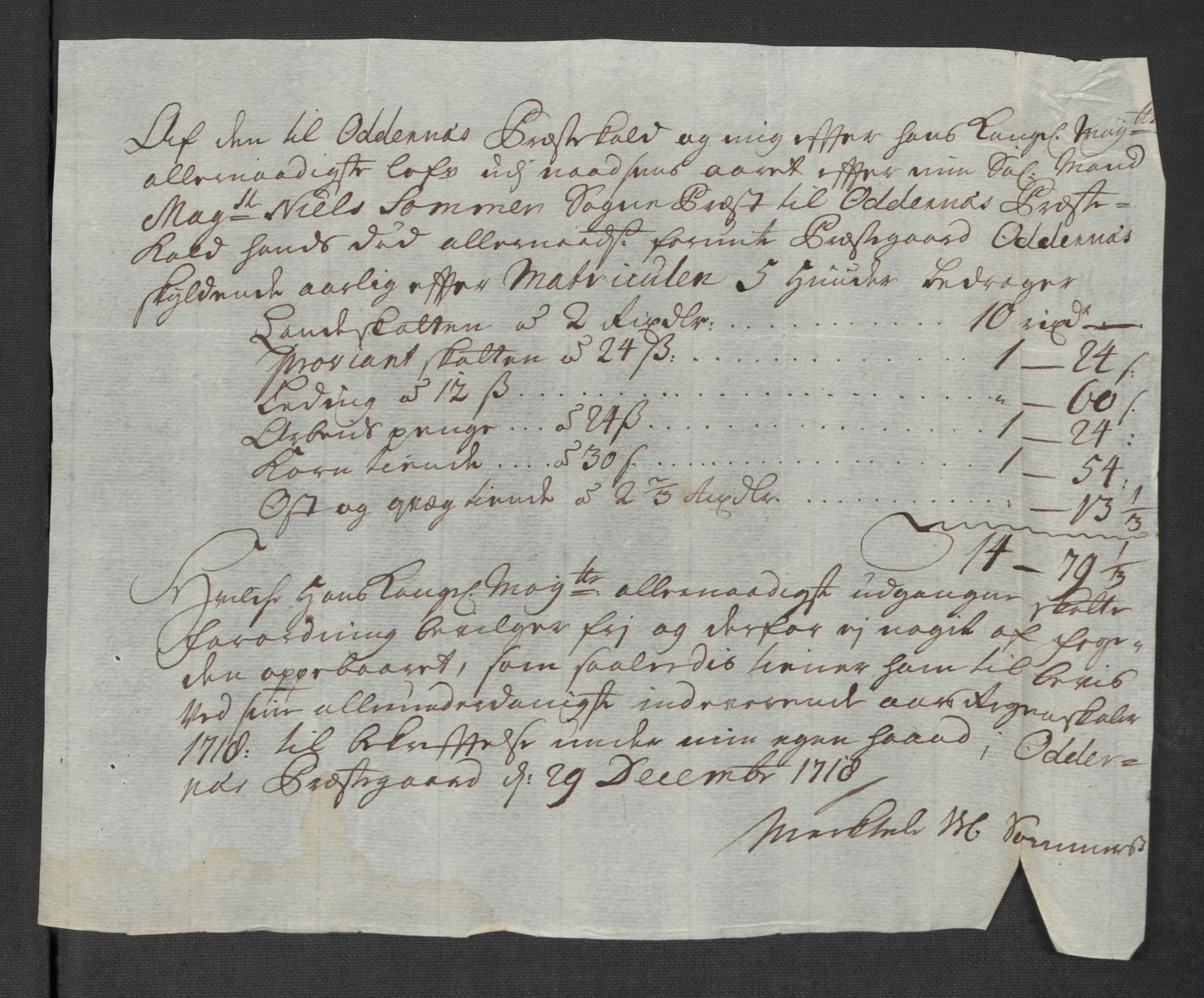 Rentekammeret inntil 1814, Reviderte regnskaper, Fogderegnskap, AV/RA-EA-4092/R43/L2563: Fogderegnskap Lista og Mandal, 1718, s. 335