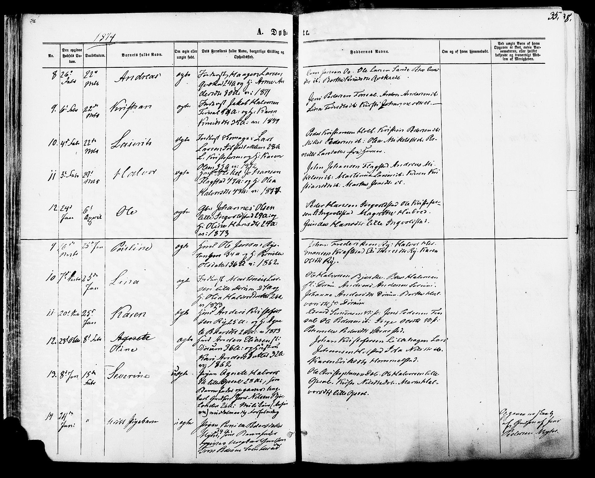 Vang prestekontor, Hedmark, AV/SAH-PREST-008/H/Ha/Haa/L0015: Ministerialbok nr. 15, 1871-1885, s. 35