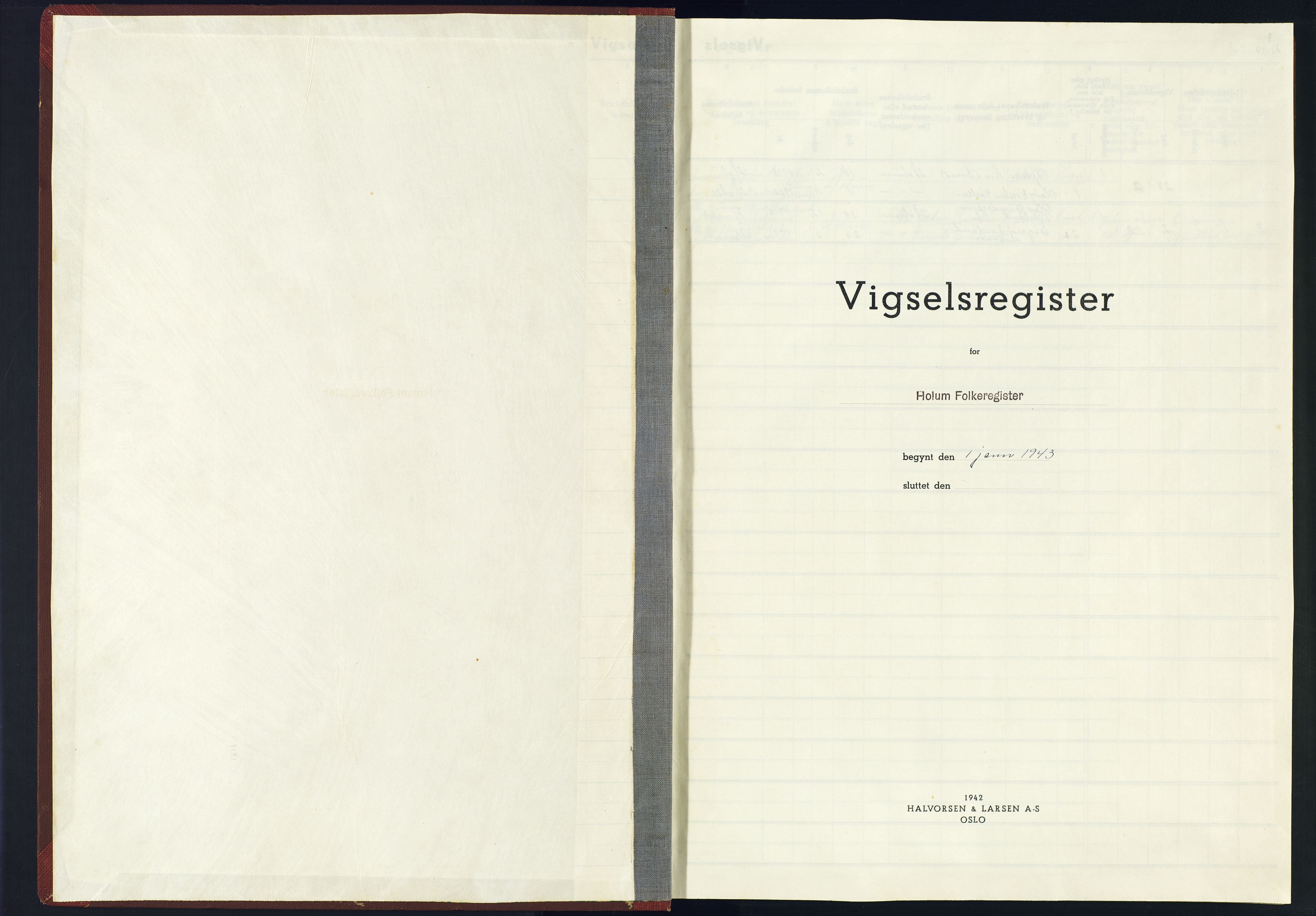 Holum sokneprestkontor, AV/SAK-1111-0022/J/Jb/L0004: Vigselsregister nr. II.6.4, 1943-1945