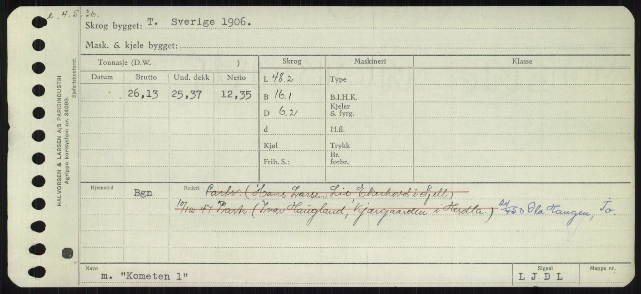 Sjøfartsdirektoratet med forløpere, Skipsmålingen, AV/RA-S-1627/H/Ha/L0003/0002: Fartøy, Hilm-Mar / Fartøy, Kom-Mar, s. 3