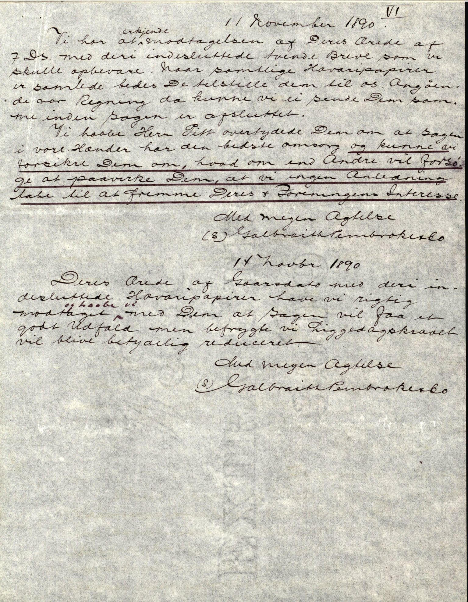 Pa 63 - Østlandske skibsassuranceforening, VEMU/A-1079/G/Ga/L0025/0004: Havaridokumenter / Imanuel, Hefhi, Guldregn, Haabet, Harald, Windsor, 1890, s. 48