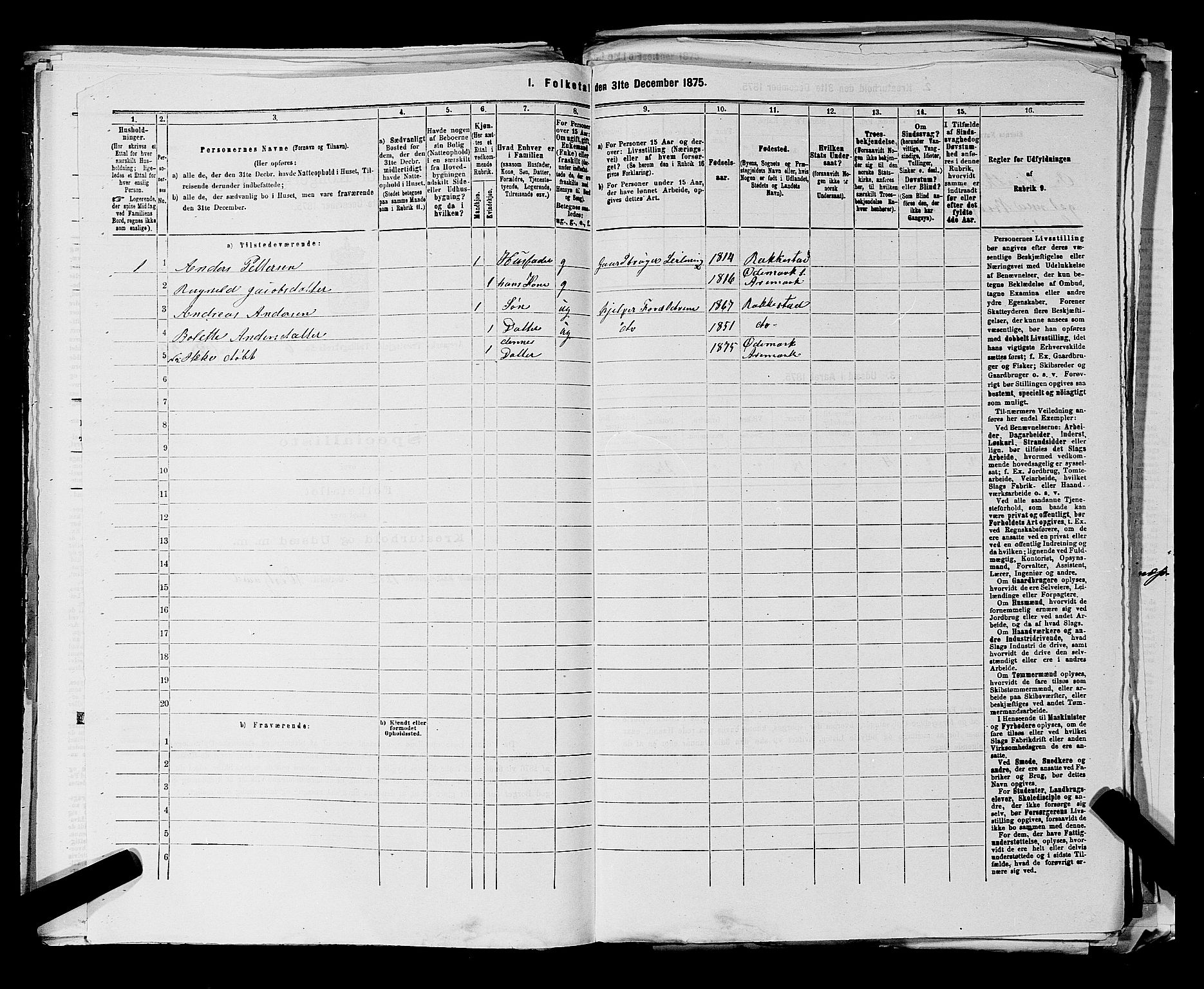 RA, Folketelling 1875 for 0118P Aremark prestegjeld, 1875, s. 893