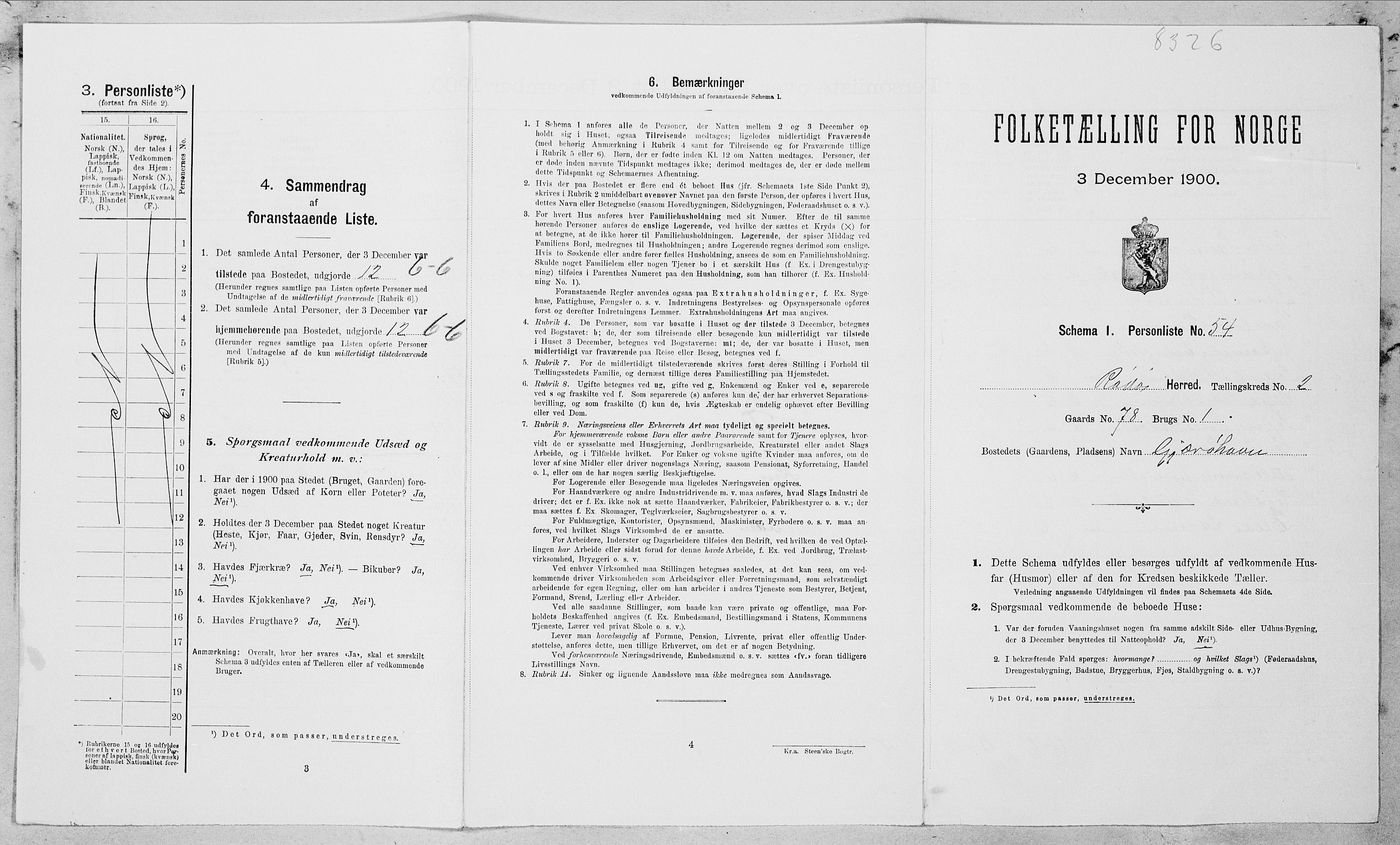 SAT, Folketelling 1900 for 1836 Rødøy herred, 1900, s. 220