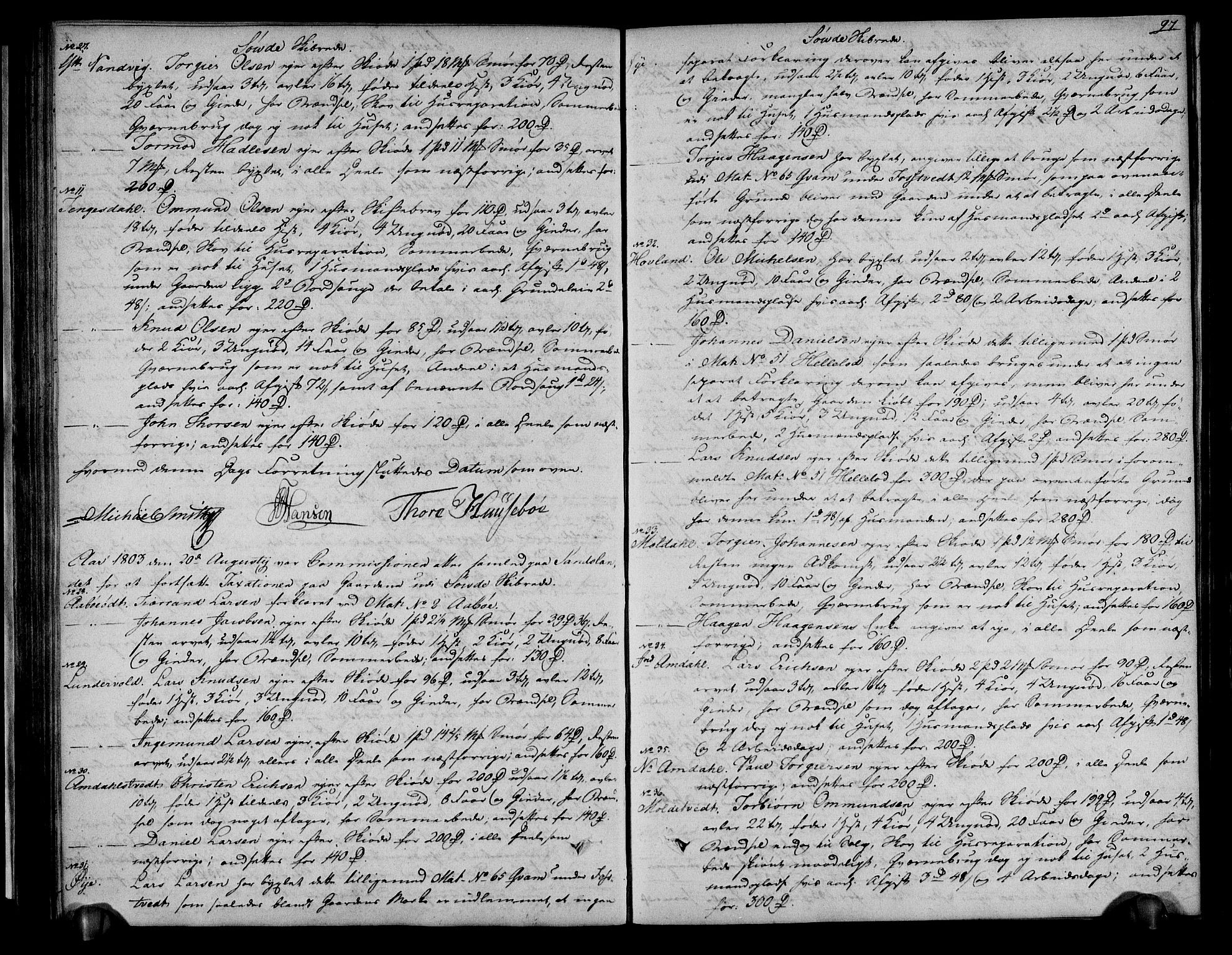 Rentekammeret inntil 1814, Realistisk ordnet avdeling, AV/RA-EA-4070/N/Ne/Nea/L0100: Ryfylke fogderi. Deliberasjonsprotokoll, 1803, s. 103
