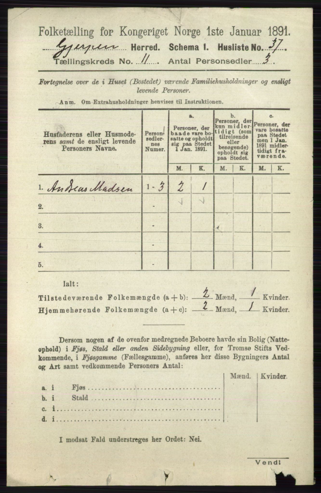 RA, Folketelling 1891 for 0812 Gjerpen herred, 1891, s. 6536