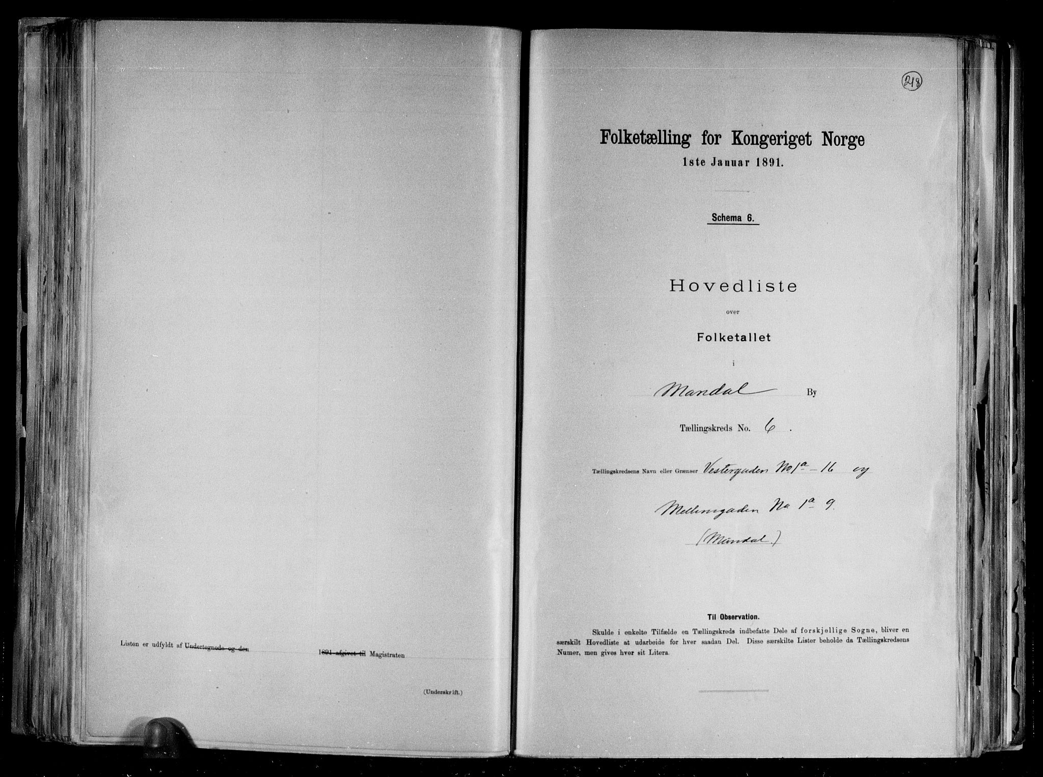 RA, Folketelling 1891 for 1002 Mandal ladested, 1891, s. 16