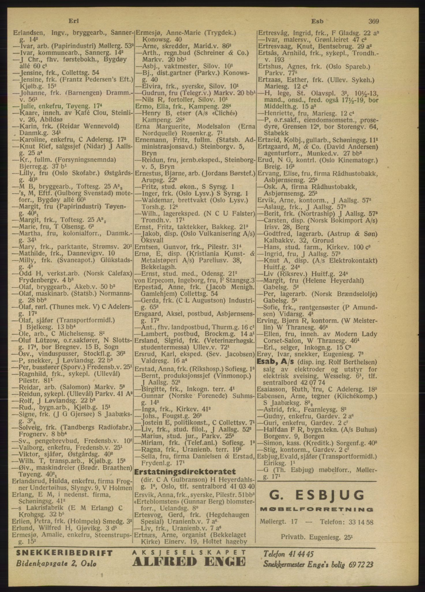 Kristiania/Oslo adressebok, PUBL/-, 1949, s. 369