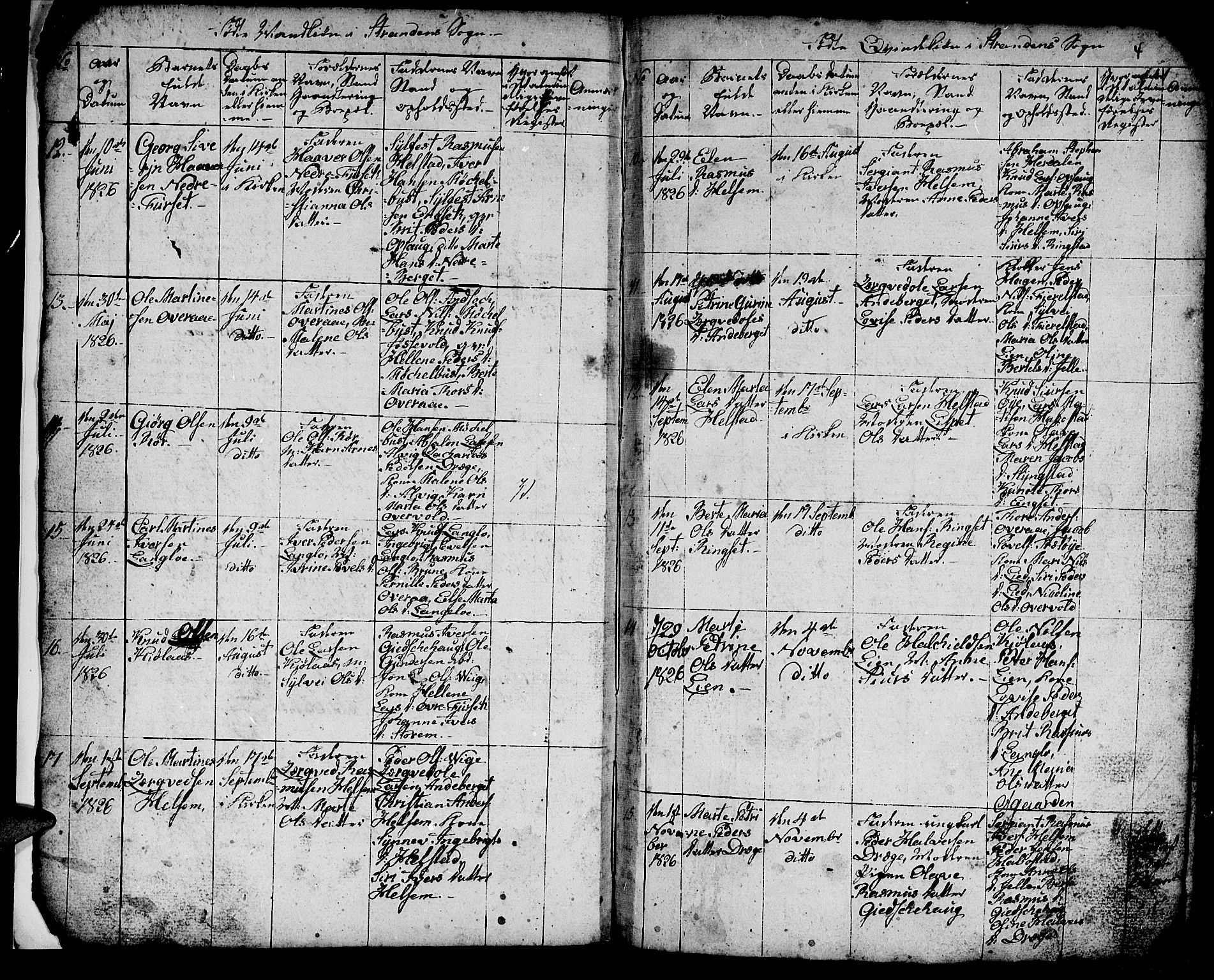 Ministerialprotokoller, klokkerbøker og fødselsregistre - Møre og Romsdal, AV/SAT-A-1454/520/L0290: Klokkerbok nr. 520C02, 1825-1835, s. 4