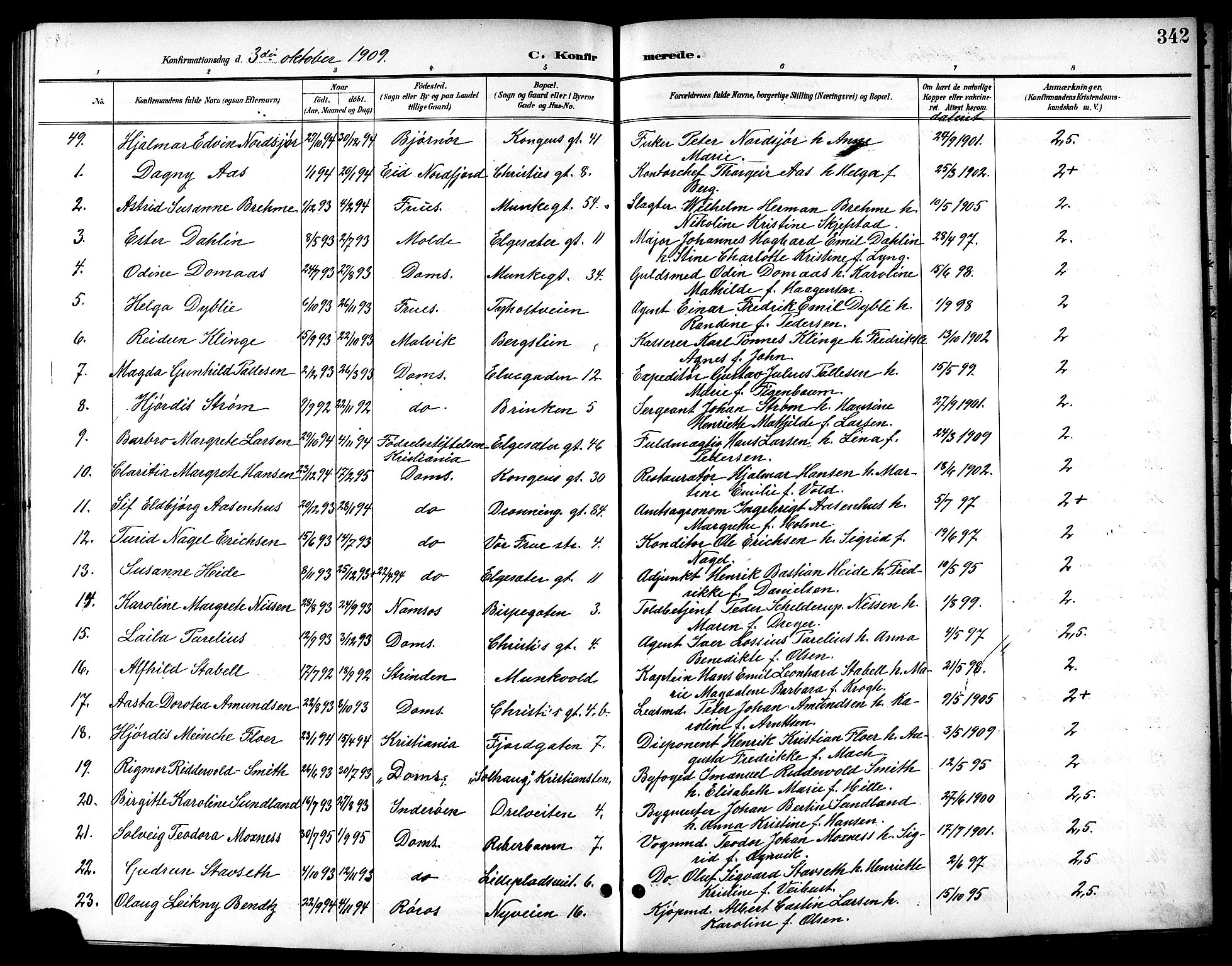 Ministerialprotokoller, klokkerbøker og fødselsregistre - Sør-Trøndelag, AV/SAT-A-1456/601/L0094: Klokkerbok nr. 601C12, 1898-1911, s. 342