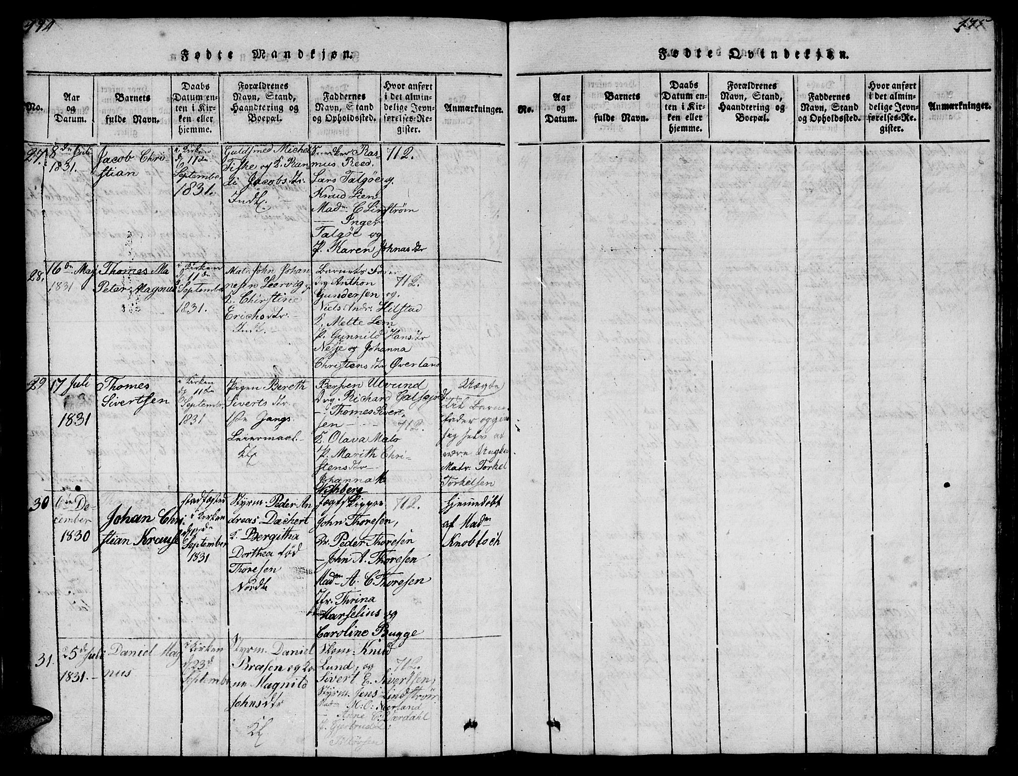 Ministerialprotokoller, klokkerbøker og fødselsregistre - Møre og Romsdal, AV/SAT-A-1454/572/L0856: Klokkerbok nr. 572C01, 1819-1832, s. 174-175