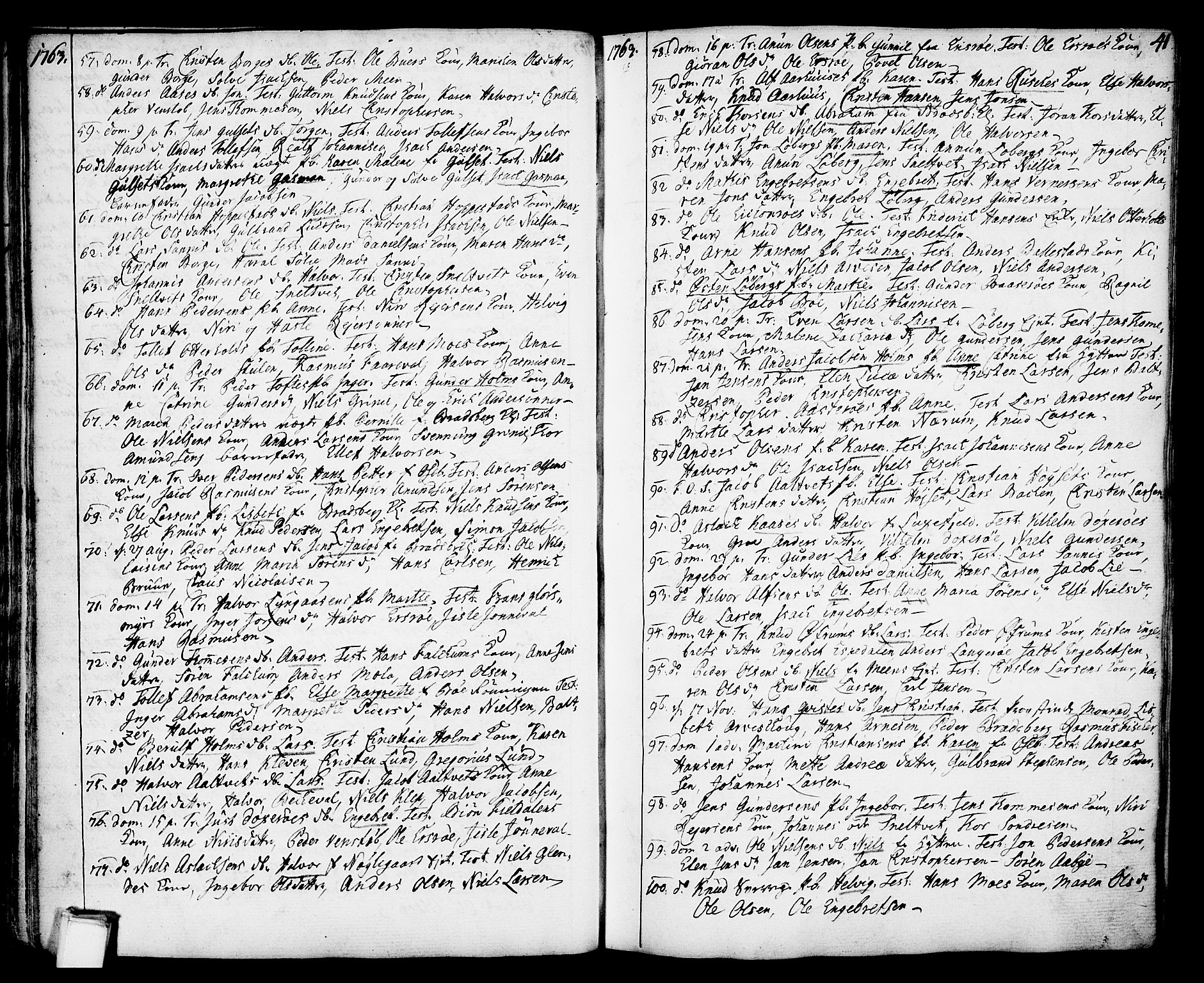 Gjerpen kirkebøker, SAKO/A-265/F/Fa/L0002: Ministerialbok nr. I 2, 1747-1795, s. 41