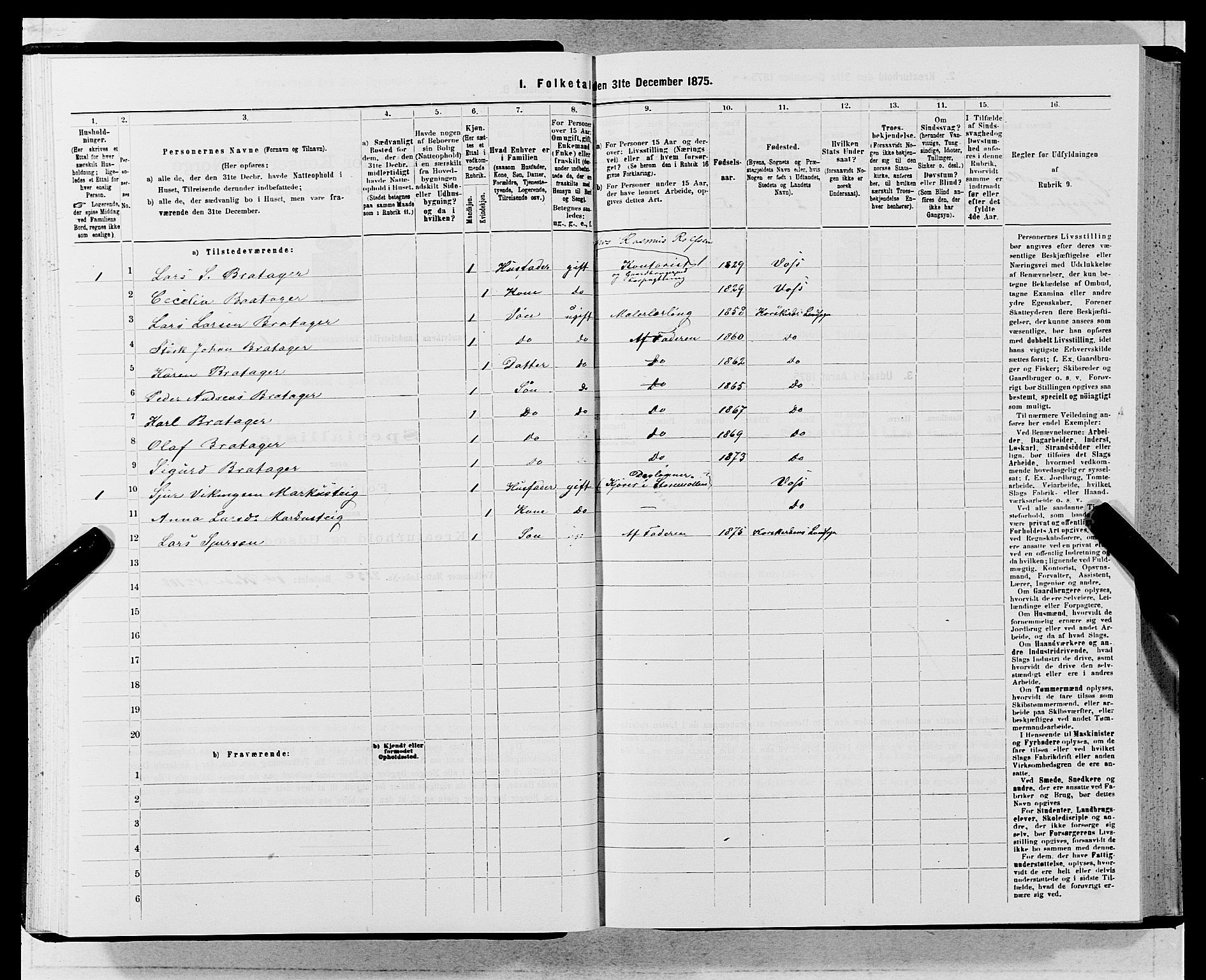 SAB, Folketelling 1875 for 1281L Bergen landdistrikt, Domkirkens landsokn og Sandvikens landsokn, 1875, s. 120