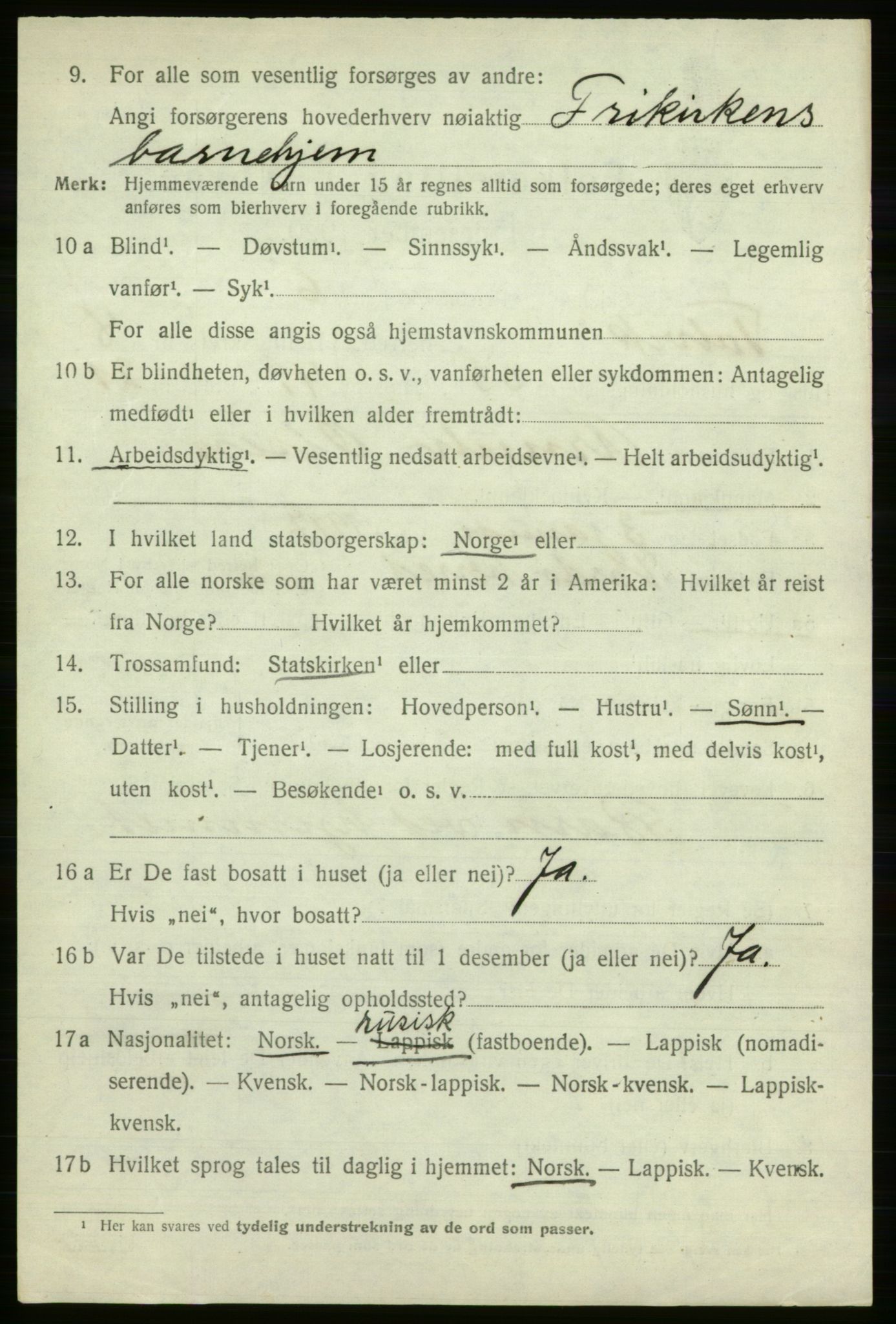 SATØ, Folketelling 1920 for 2013 Talvik herred, 1920, s. 5345