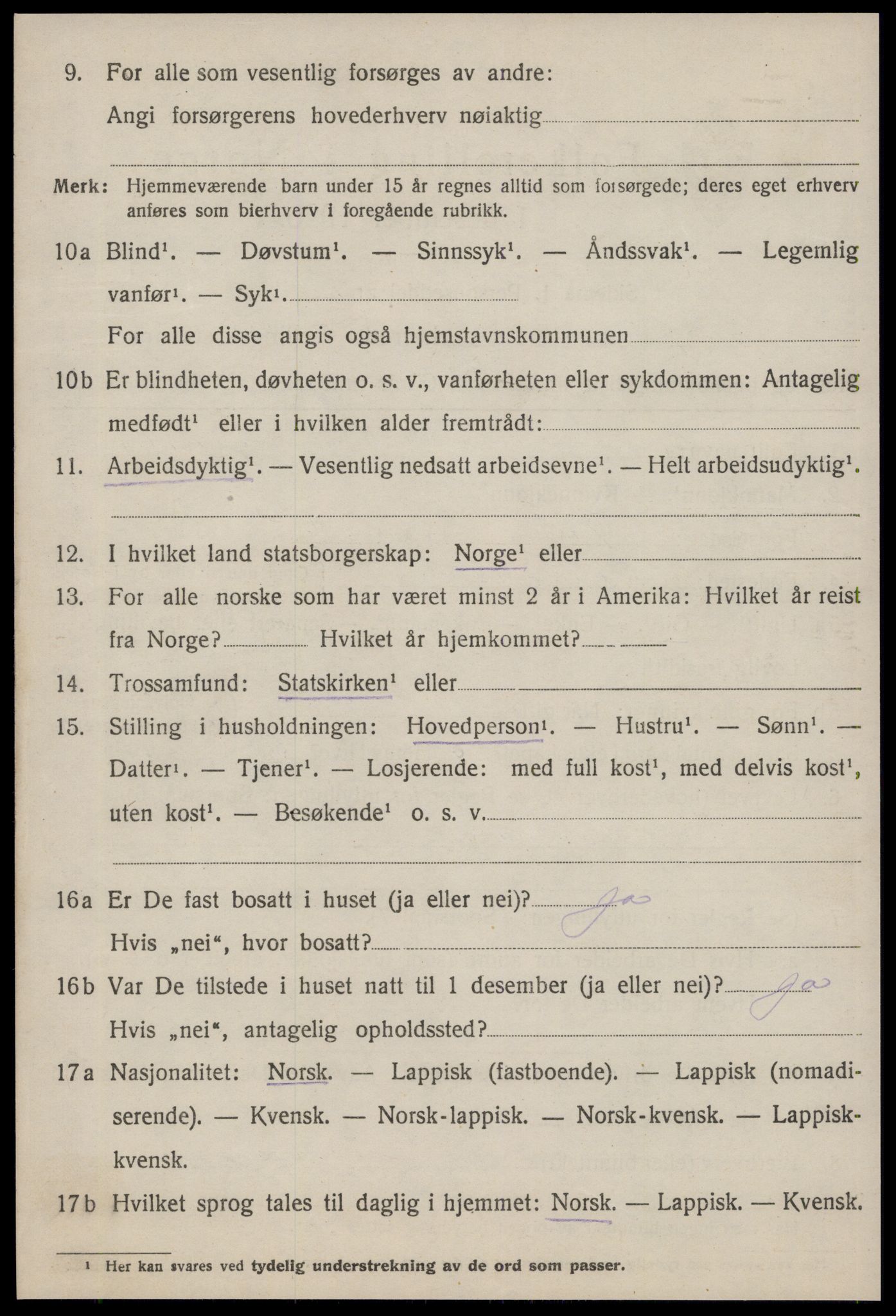 SAT, Folketelling 1920 for 1627 Bjugn herred, 1920, s. 1284