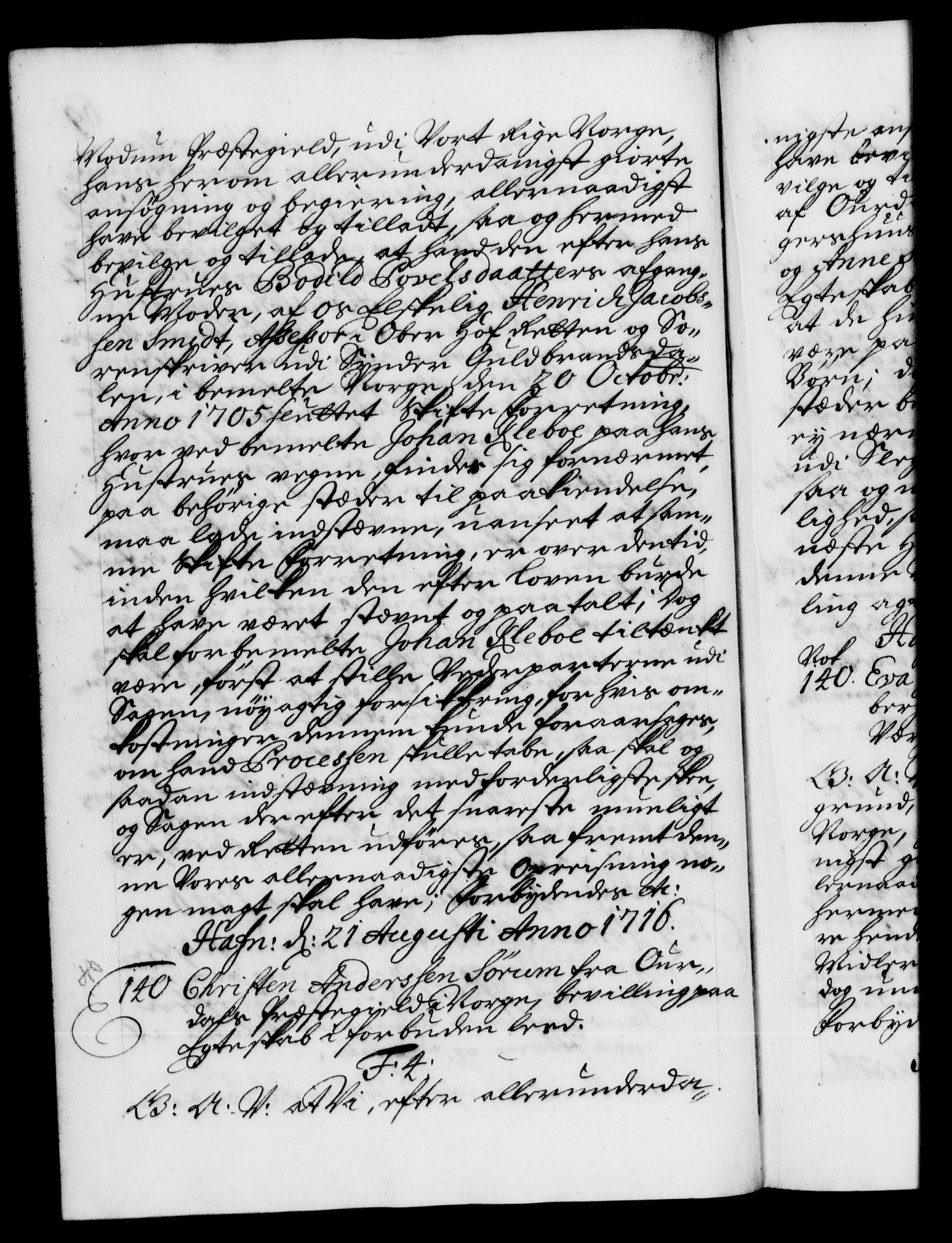 Danske Kanselli 1572-1799, AV/RA-EA-3023/F/Fc/Fca/Fcaa/L0022: Norske registre, 1716-1719, s. 69b