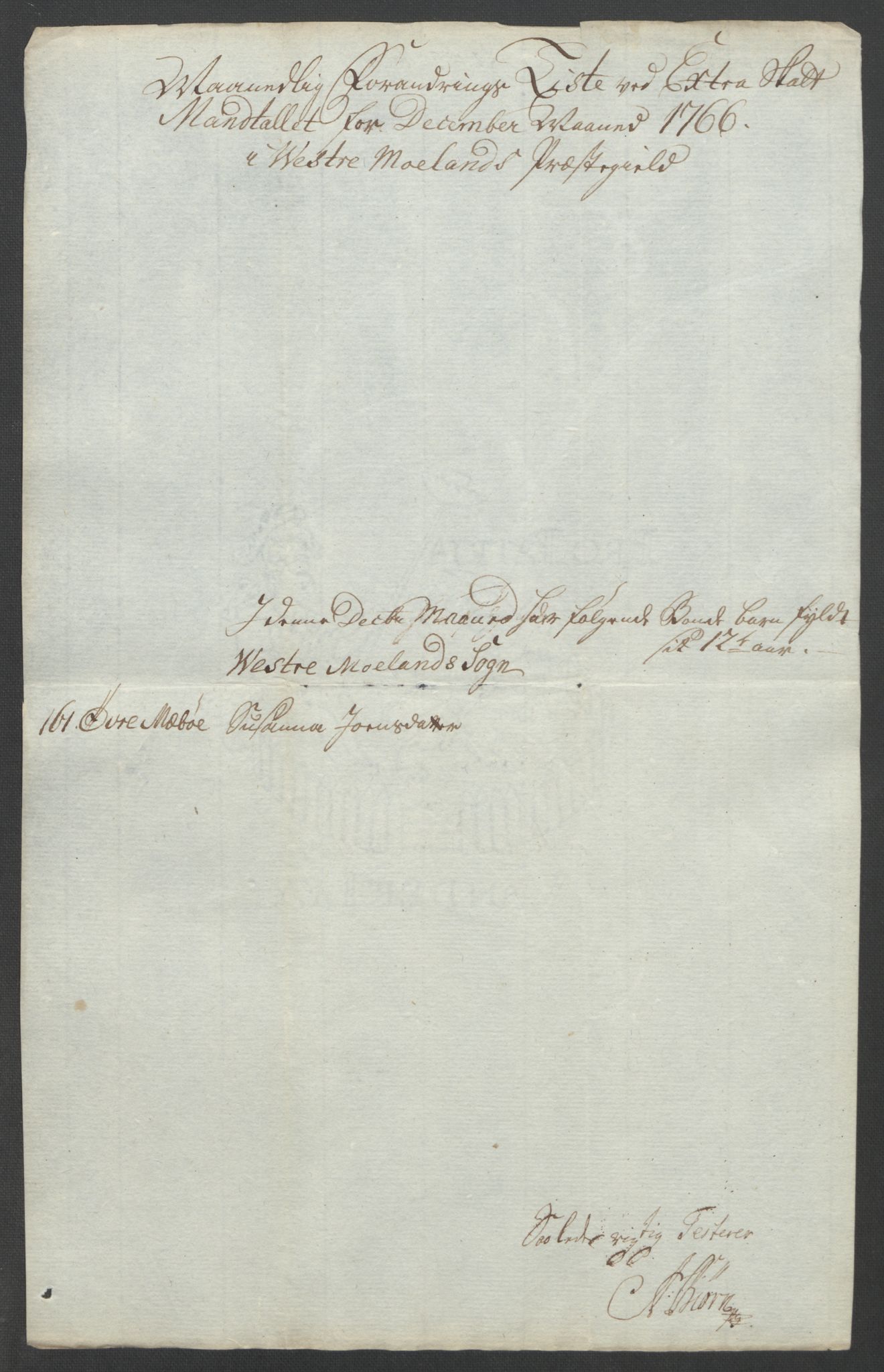 Rentekammeret inntil 1814, Reviderte regnskaper, Fogderegnskap, AV/RA-EA-4092/R39/L2424: Ekstraskatten Nedenes, 1762-1767, s. 261