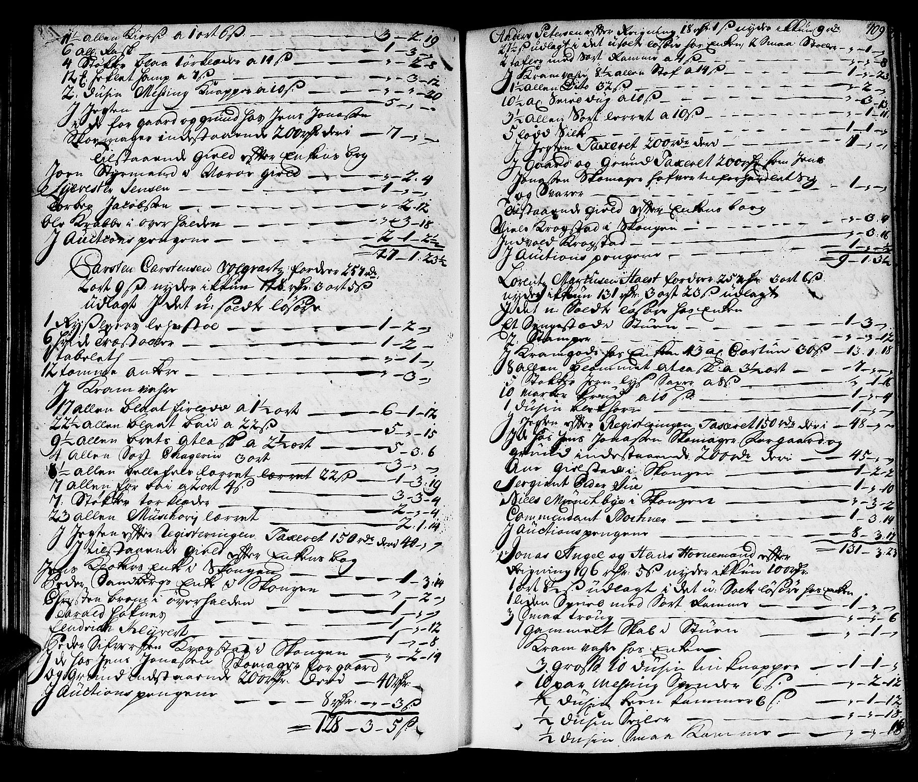 Trondheim byfogd, AV/SAT-A-0003/1/3/3A/L0009: Skifteprotokoll - gml.nr.9. (m/ register), 1722-1728, s. 108b-109a