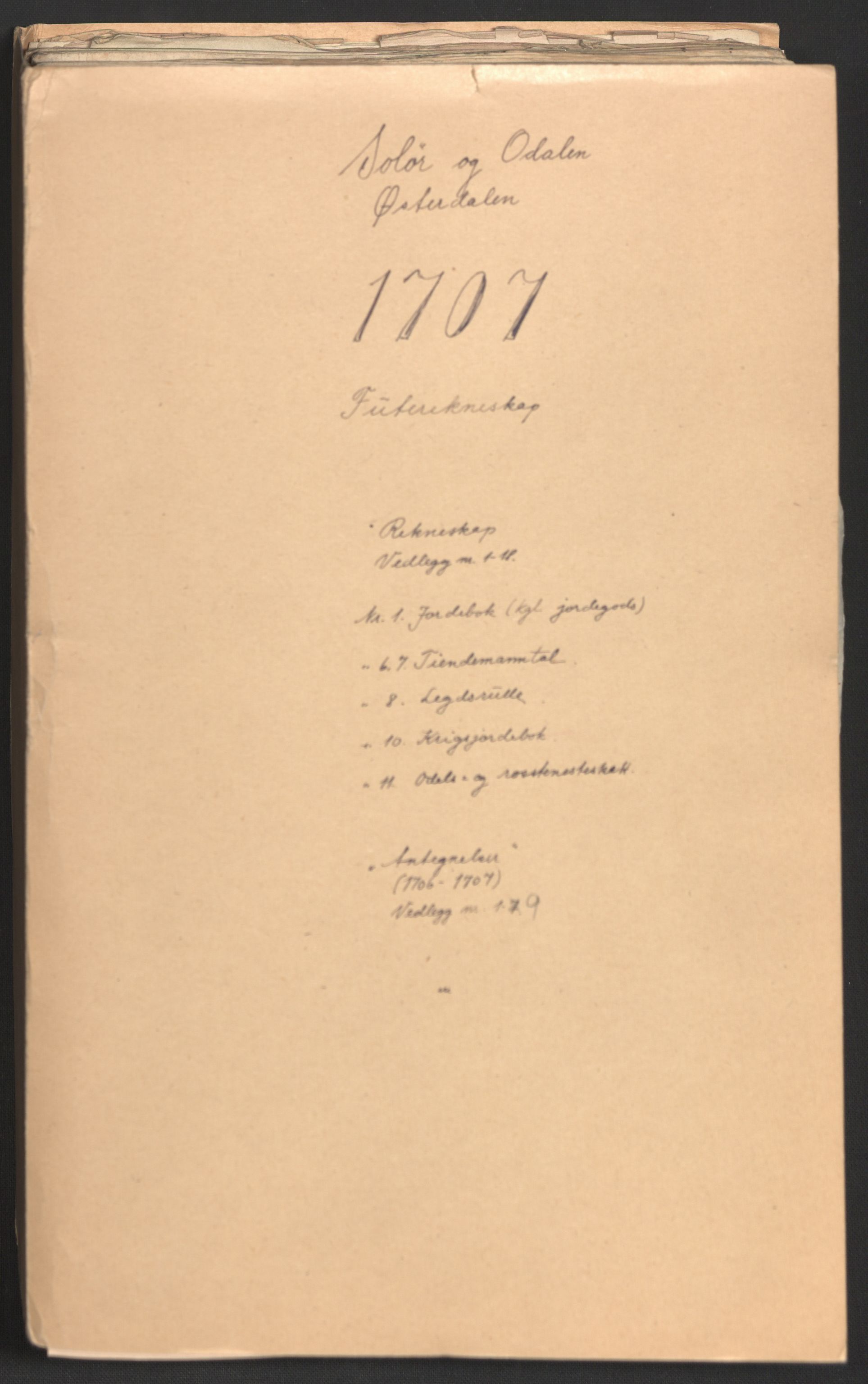 Rentekammeret inntil 1814, Reviderte regnskaper, Fogderegnskap, RA/EA-4092/R13/L0844: Fogderegnskap Solør, Odal og Østerdal, 1707, s. 2