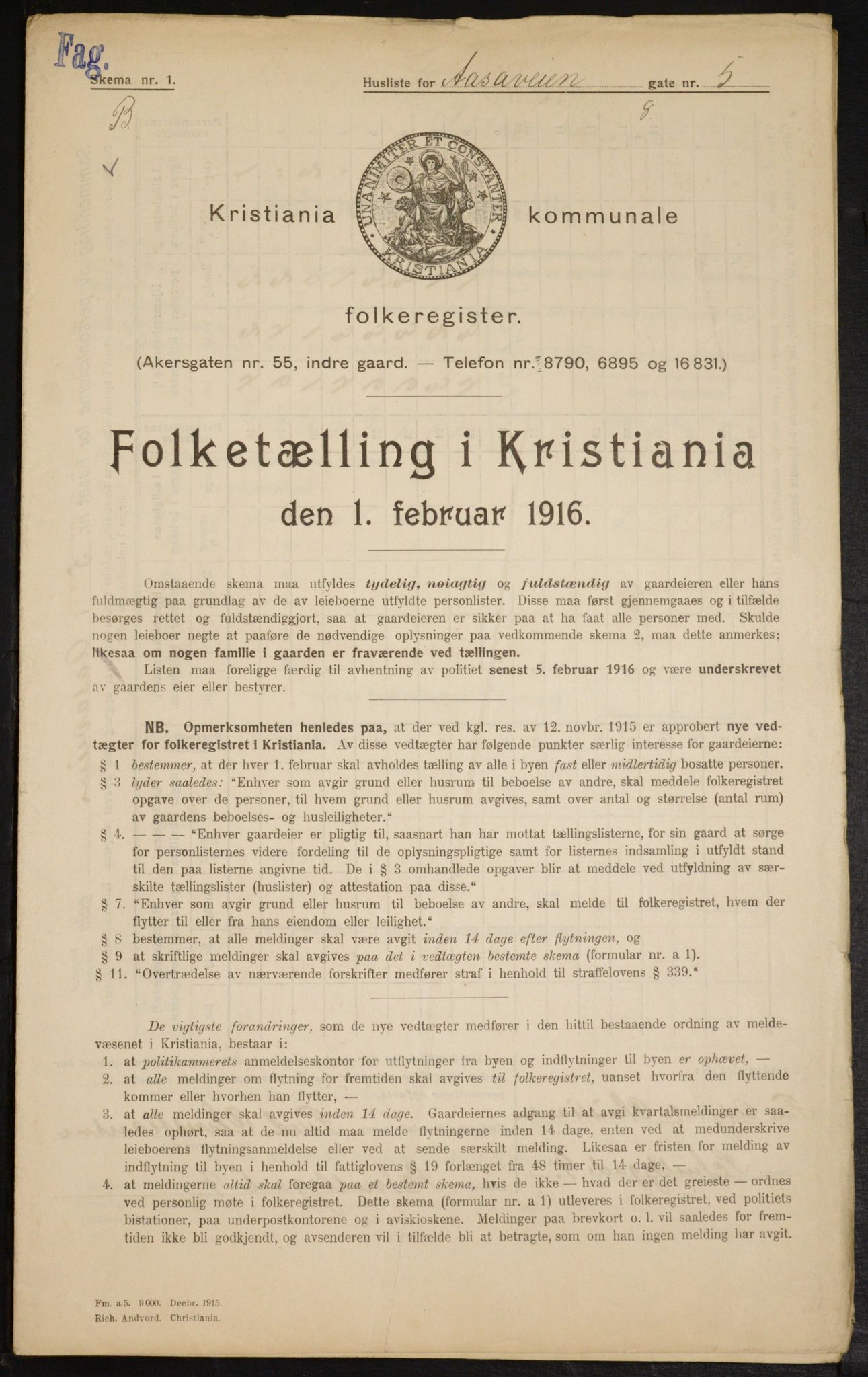 OBA, Kommunal folketelling 1.2.1916 for Kristiania, 1916, s. 134623