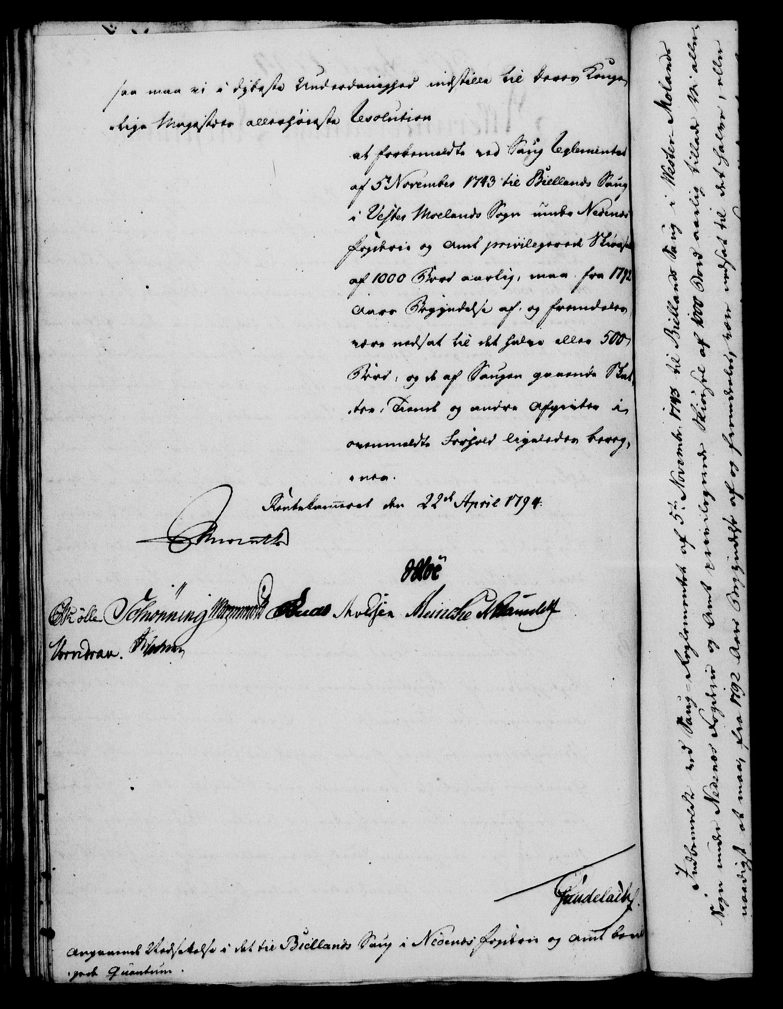 Rentekammeret, Kammerkanselliet, RA/EA-3111/G/Gf/Gfa/L0076: Norsk relasjons- og resolusjonsprotokoll (merket RK 52.76), 1794, s. 180