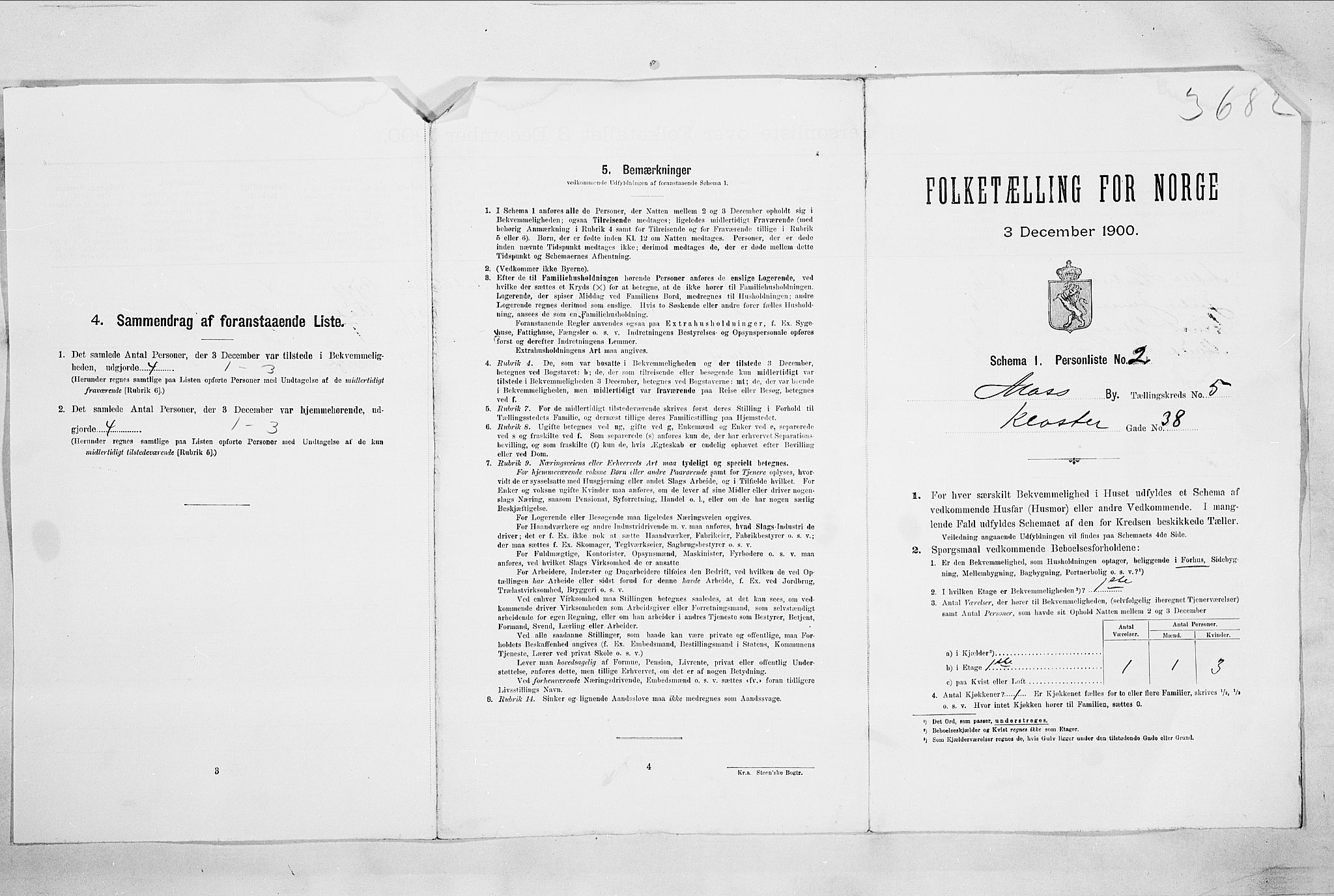 SAO, Folketelling 1900 for 0104 Moss kjøpstad, 1900