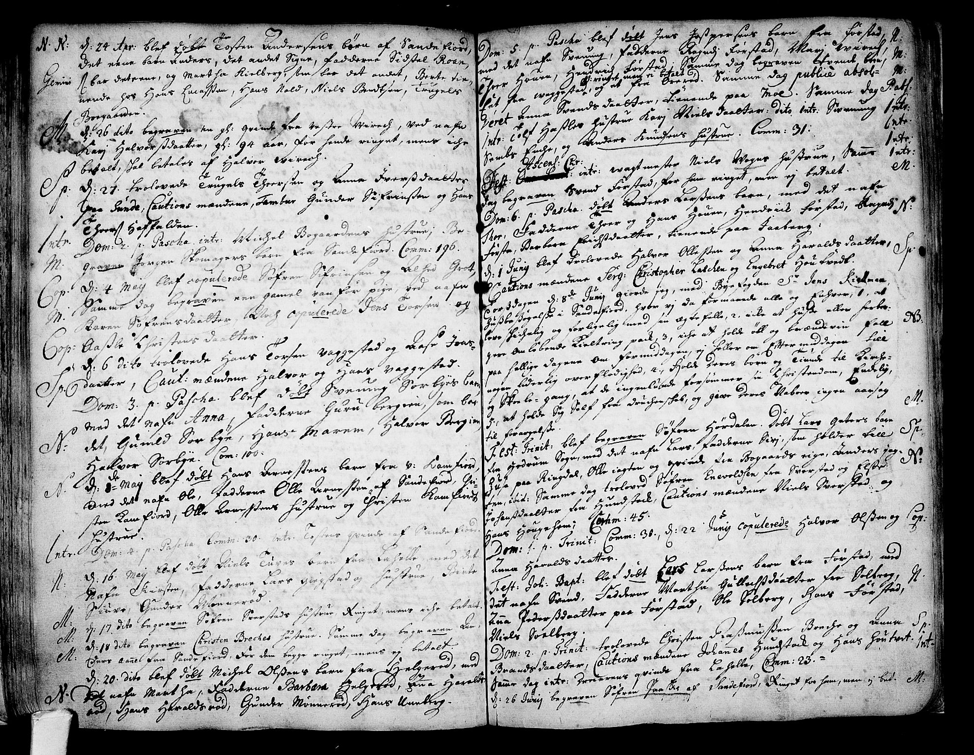 Sandar kirkebøker, AV/SAKO-A-243/F/Fa/L0001: Ministerialbok nr. 1, 1709-1733