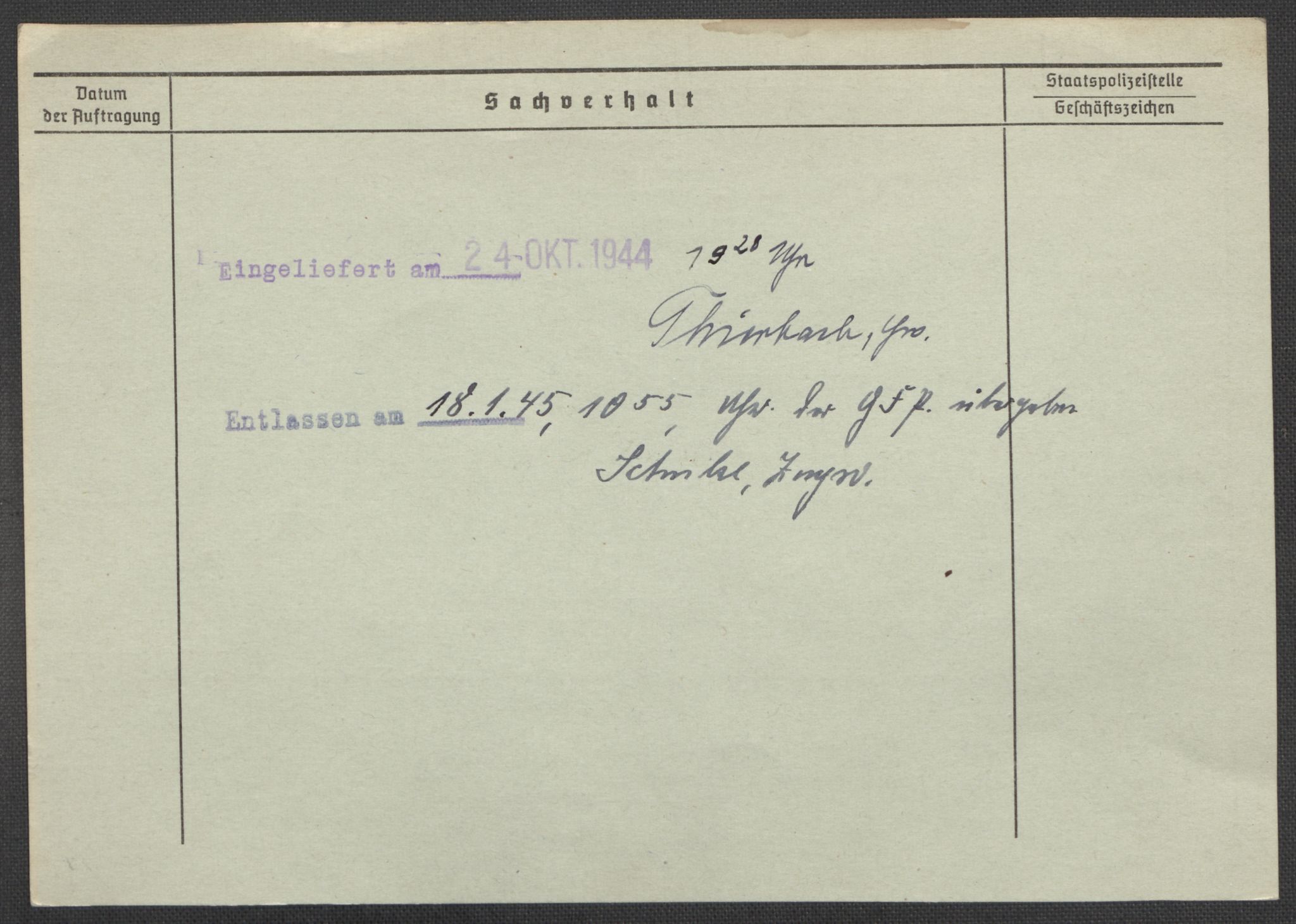 Befehlshaber der Sicherheitspolizei und des SD, AV/RA-RAFA-5969/E/Ea/Eaa/L0006: Register over norske fanger i Møllergata 19: Kj-Lund, 1940-1945, s. 615