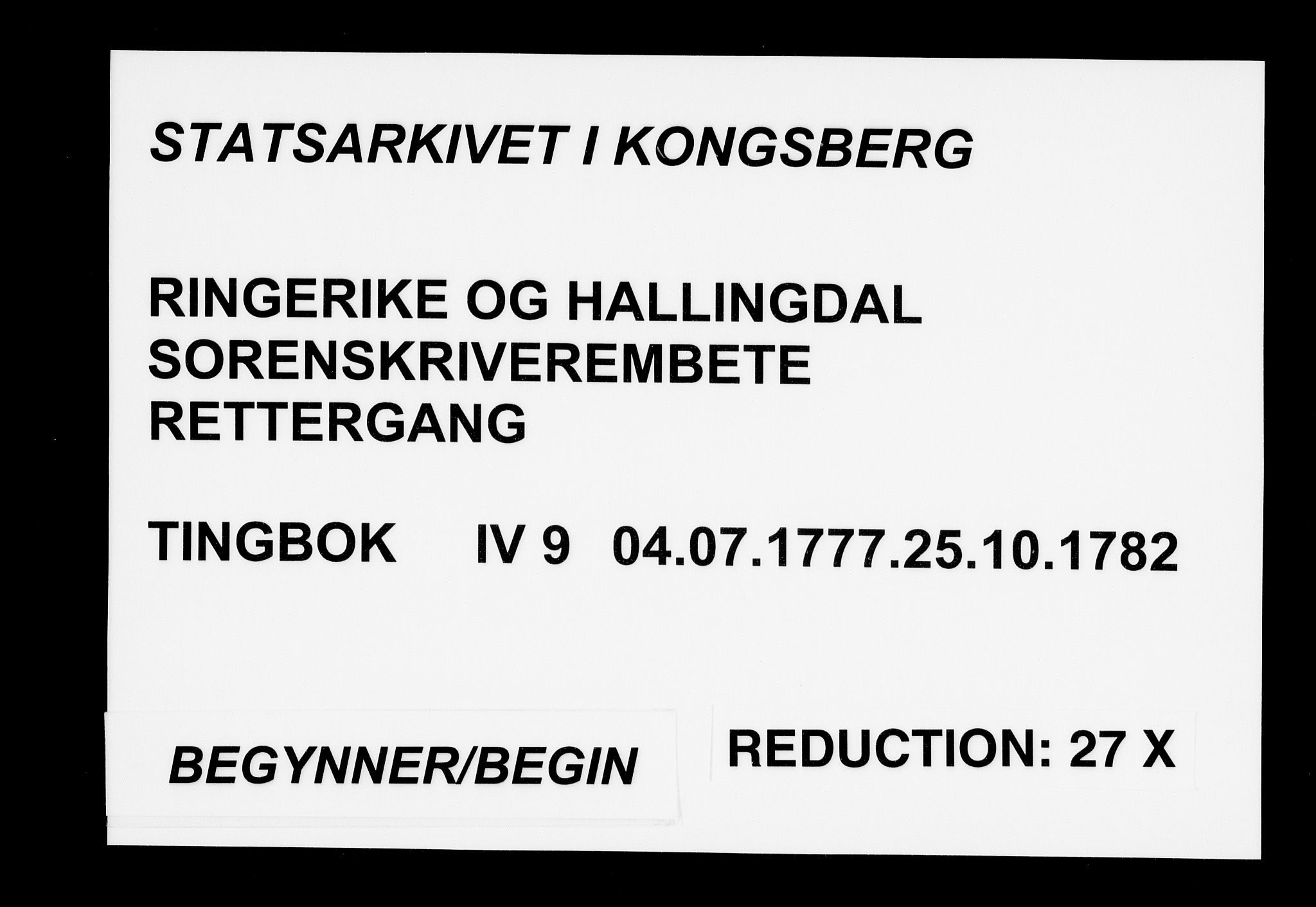 Ringerike og Hallingdal sorenskriveri, SAKO/A-81/F/Fa/Fad/L0009: Tingbok - Hallingdal, 1777-1782