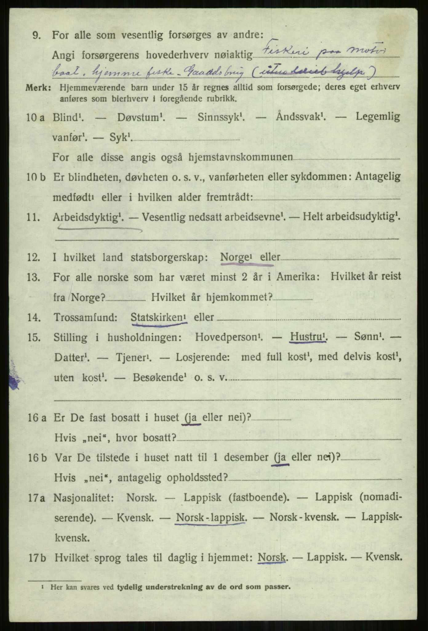 SATØ, Folketelling 1920 for 1941 Skjervøy herred, 1920, s. 2920