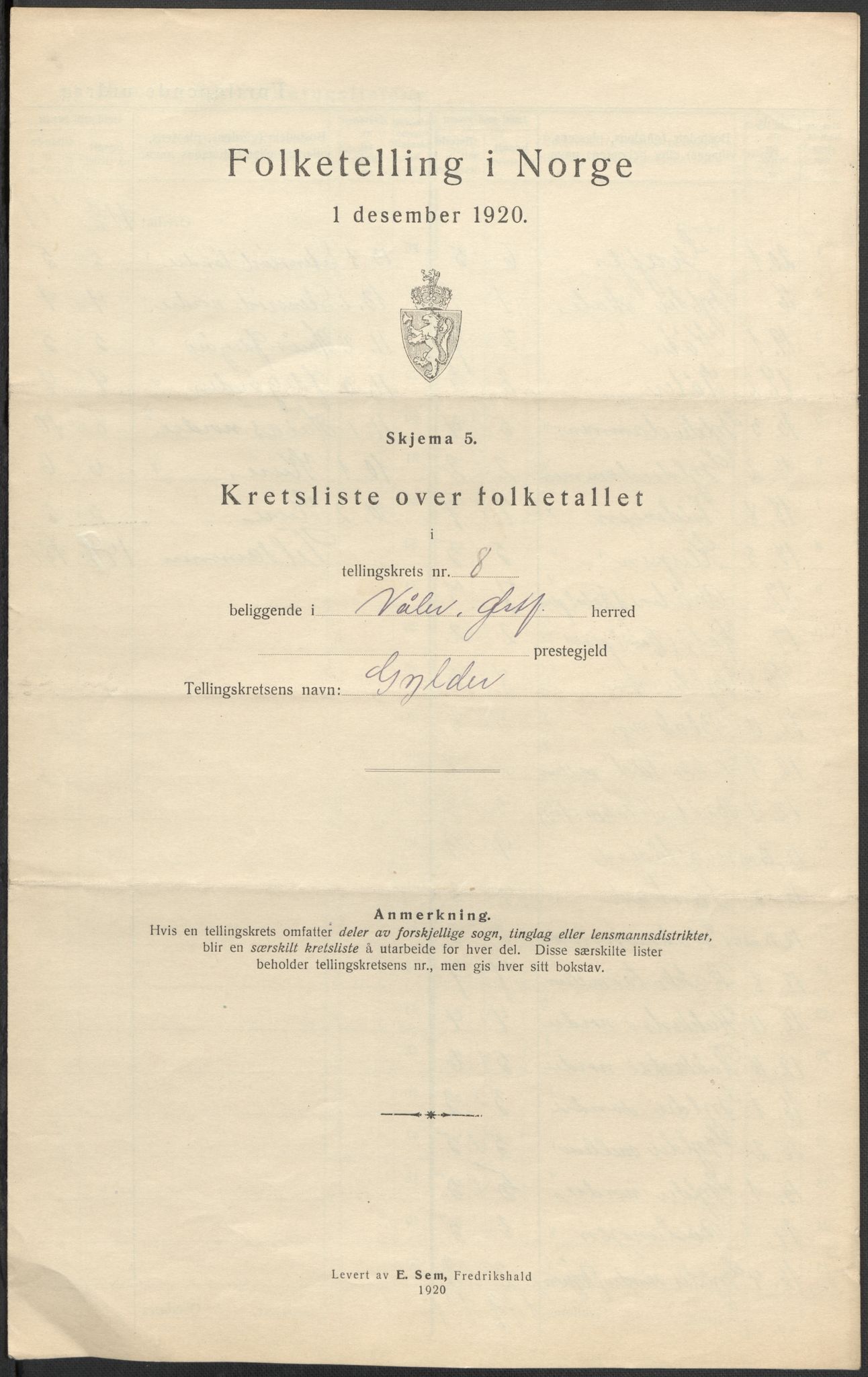 SAO, Folketelling 1920 for 0137 Våler herred, 1920, s. 35
