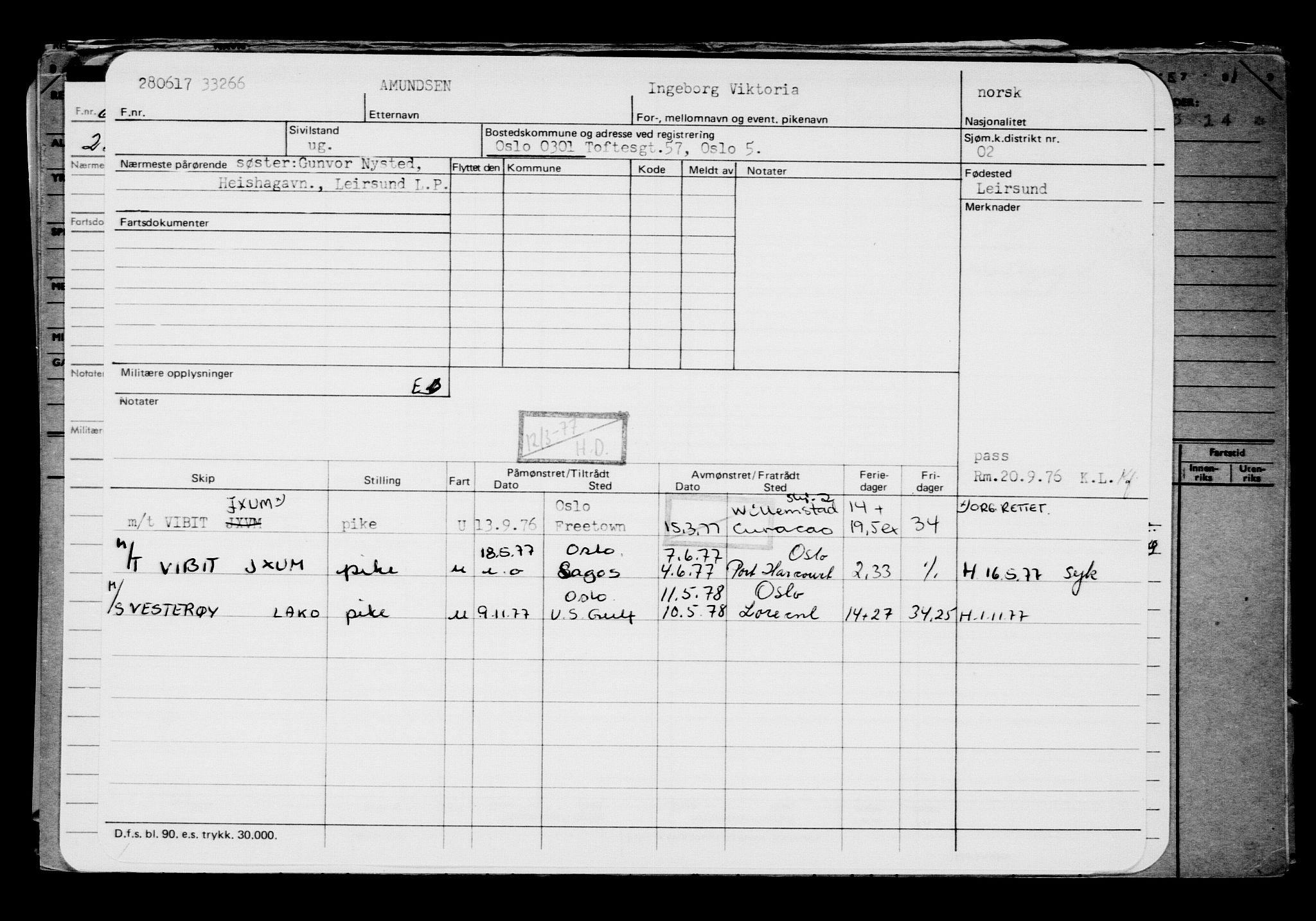 Direktoratet for sjømenn, AV/RA-S-3545/G/Gb/L0149: Hovedkort, 1917, s. 582