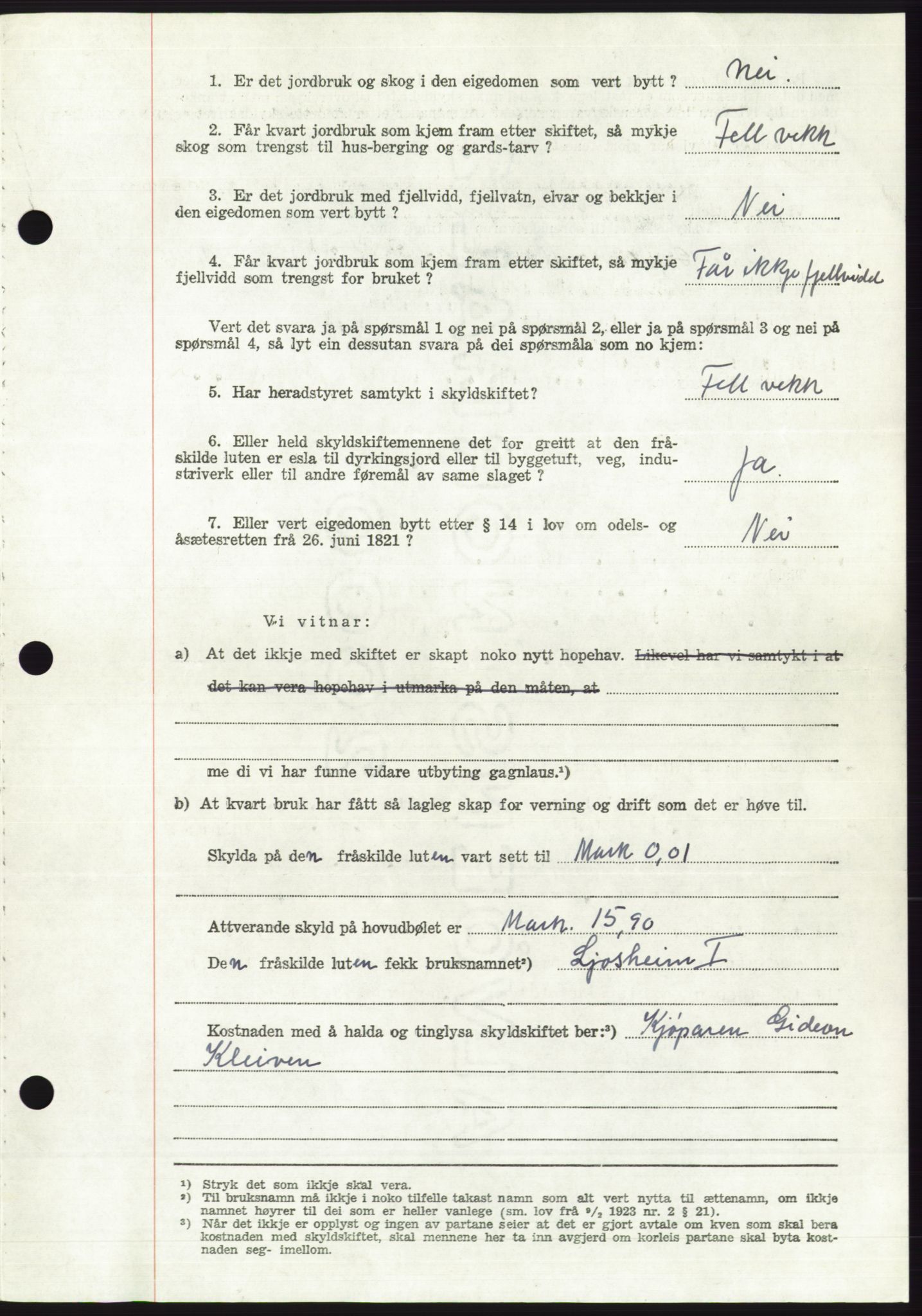 Søre Sunnmøre sorenskriveri, AV/SAT-A-4122/1/2/2C/L0104: Pantebok nr. 30A, 1956-1956, Dagboknr: 1871/1956