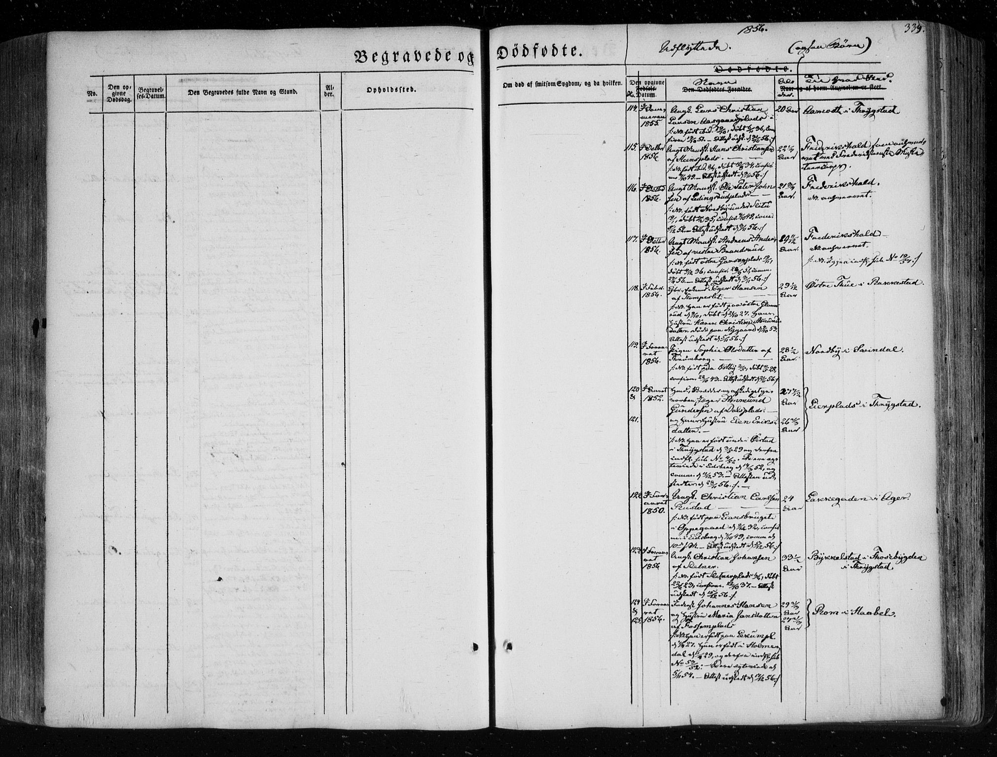 Eidsberg prestekontor Kirkebøker, AV/SAO-A-10905/F/Fa/L0009: Ministerialbok nr. I 9, 1849-1856, s. 339