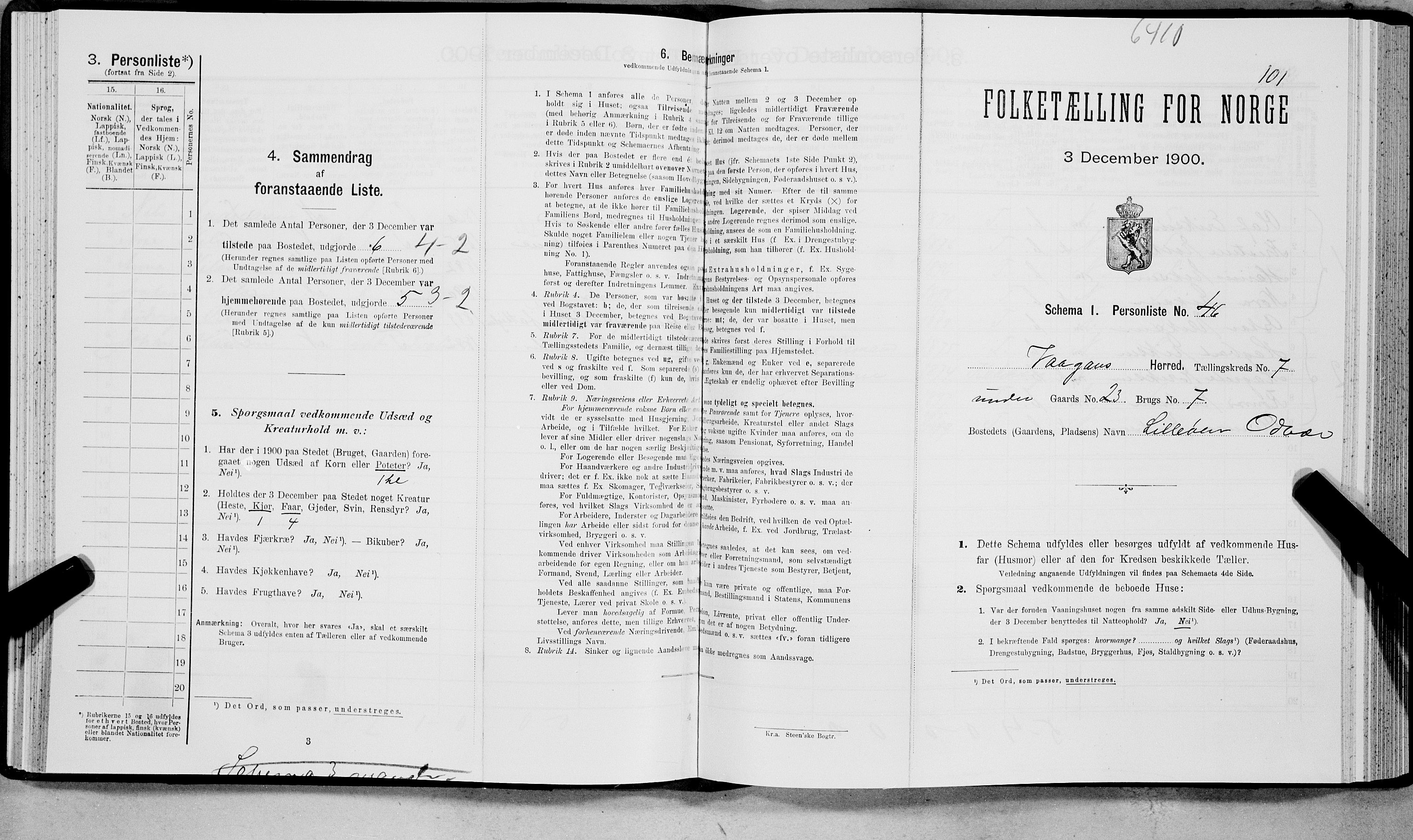 SAT, Folketelling 1900 for 1865 Vågan herred, 1900, s. 989